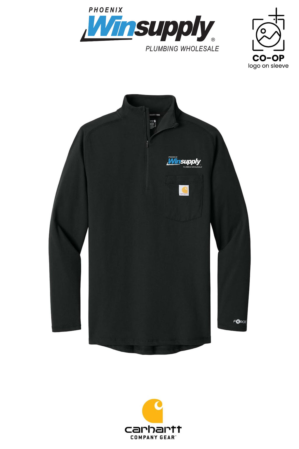 Carhartt Force® 1/4-Zip Long Sleeve T-Shirt - Phoenix Winsupply