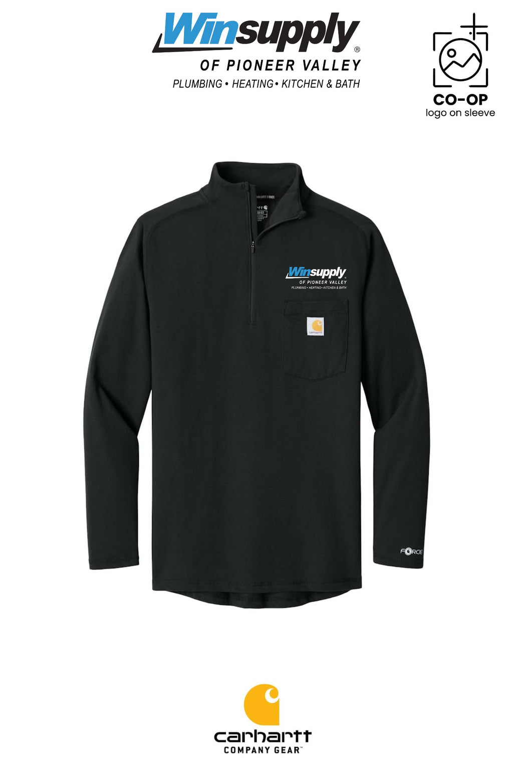 Carhartt Force® 1/4-Zip Long Sleeve T-Shirt - Winsupply of Pioneer Valley