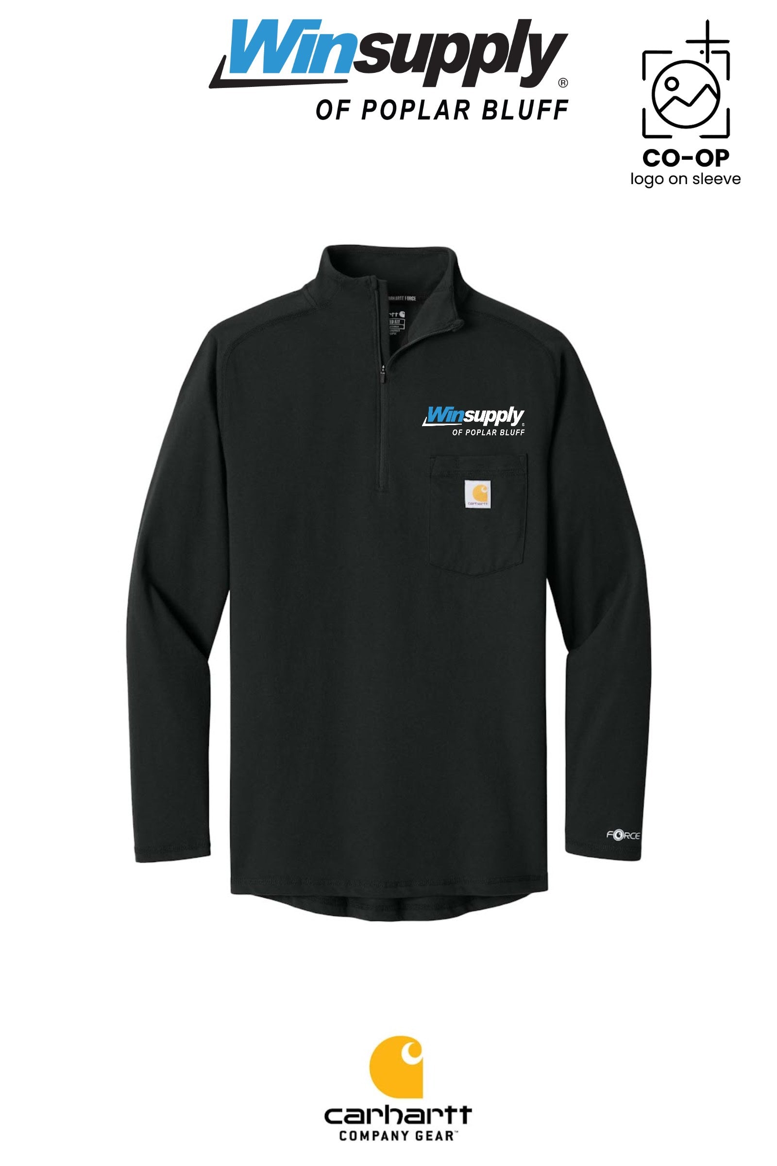 Carhartt Force® 1/4-Zip Long Sleeve T-Shirt - Winsupply of Poplar Bluff