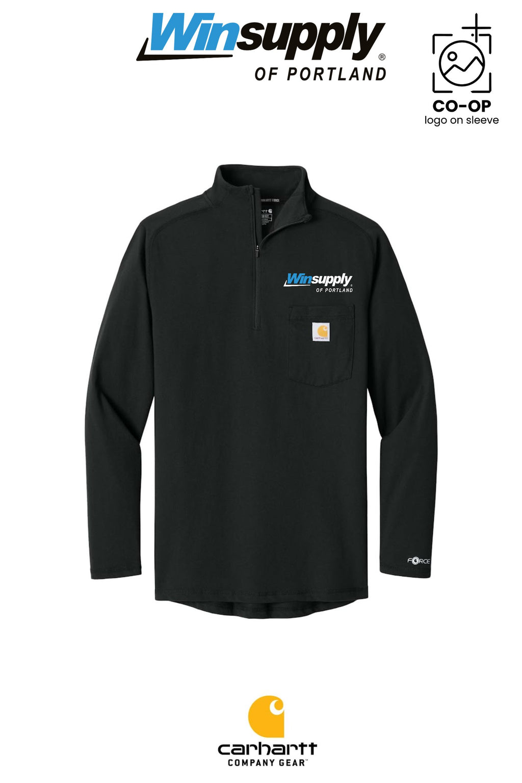 Carhartt Force® 1/4-Zip Long Sleeve T-Shirt - Winsupply of Portland