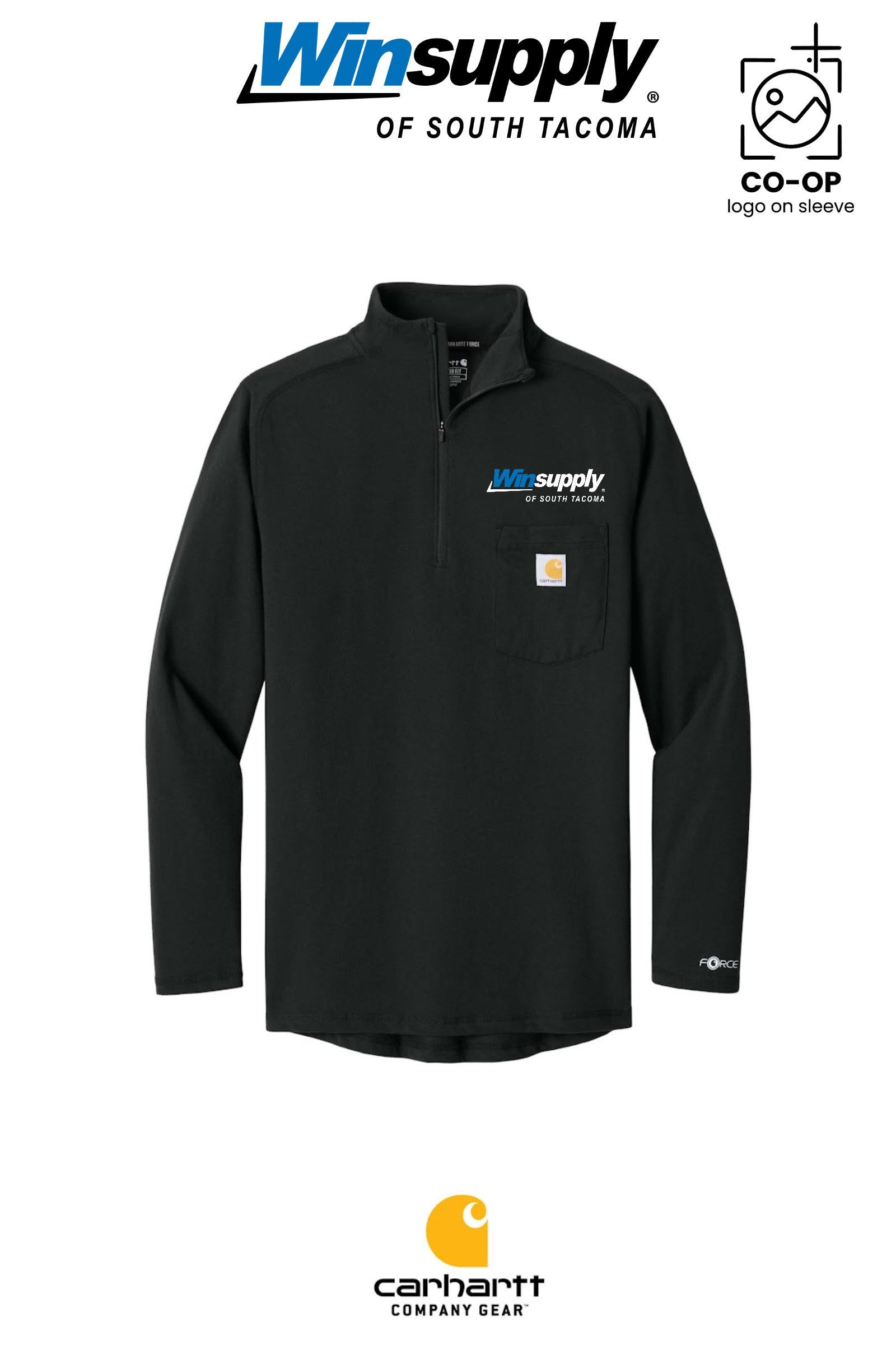 Carhartt Force® 1/4-Zip Long Sleeve T-Shirt - Winsupply of South Tacoma
