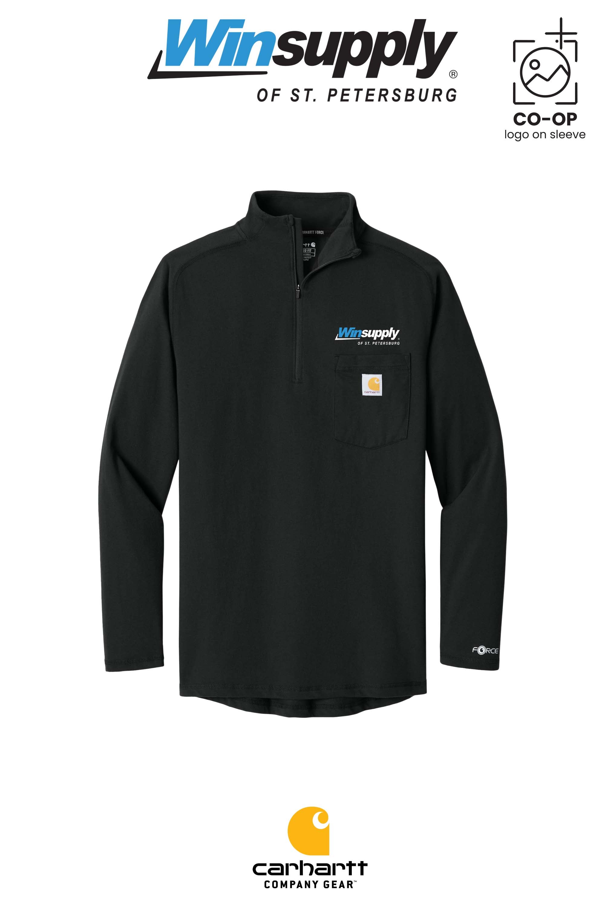 Carhartt Force® 1/4-Zip Long Sleeve T-Shirt - Winsupply of St. Petersburg