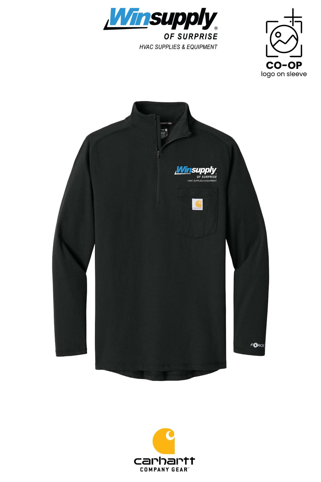 Carhartt Force® 1/4-Zip Long Sleeve T-Shirt - Winsupply of Surprise