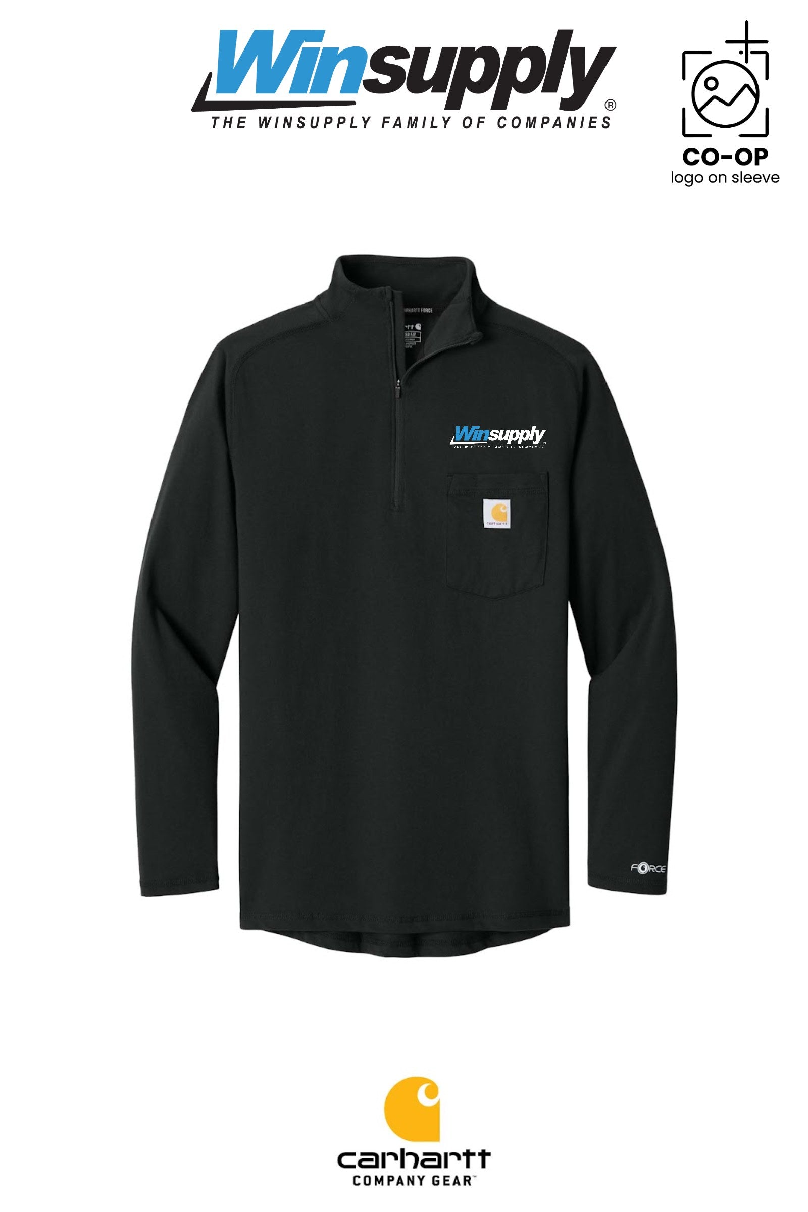 Carhartt Force® 1/4-Zip Long Sleeve T-Shirt - Winsupply of West Hartford