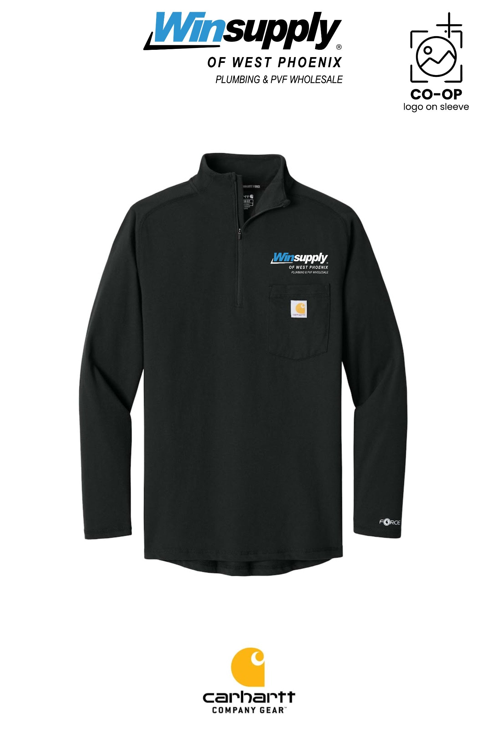 Carhartt Force® 1/4-Zip Long Sleeve T-Shirt - Winsupply of West Phoenix