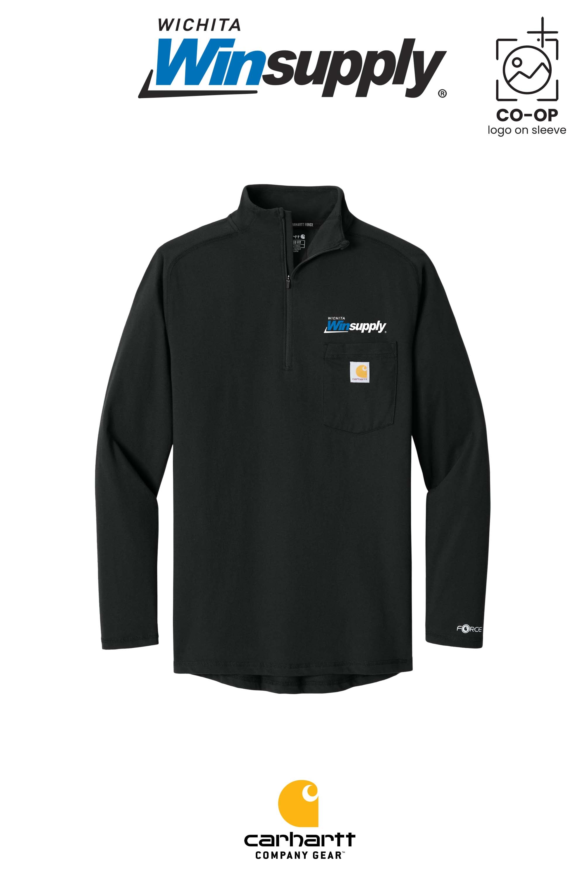 Carhartt Force® 1/4-Zip Long Sleeve T-Shirt - Wichita Winsupply