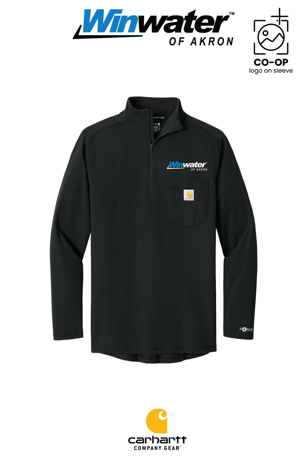 Carhartt Force® 1/4-Zip Long Sleeve T-Shirt - Winwater of Akron