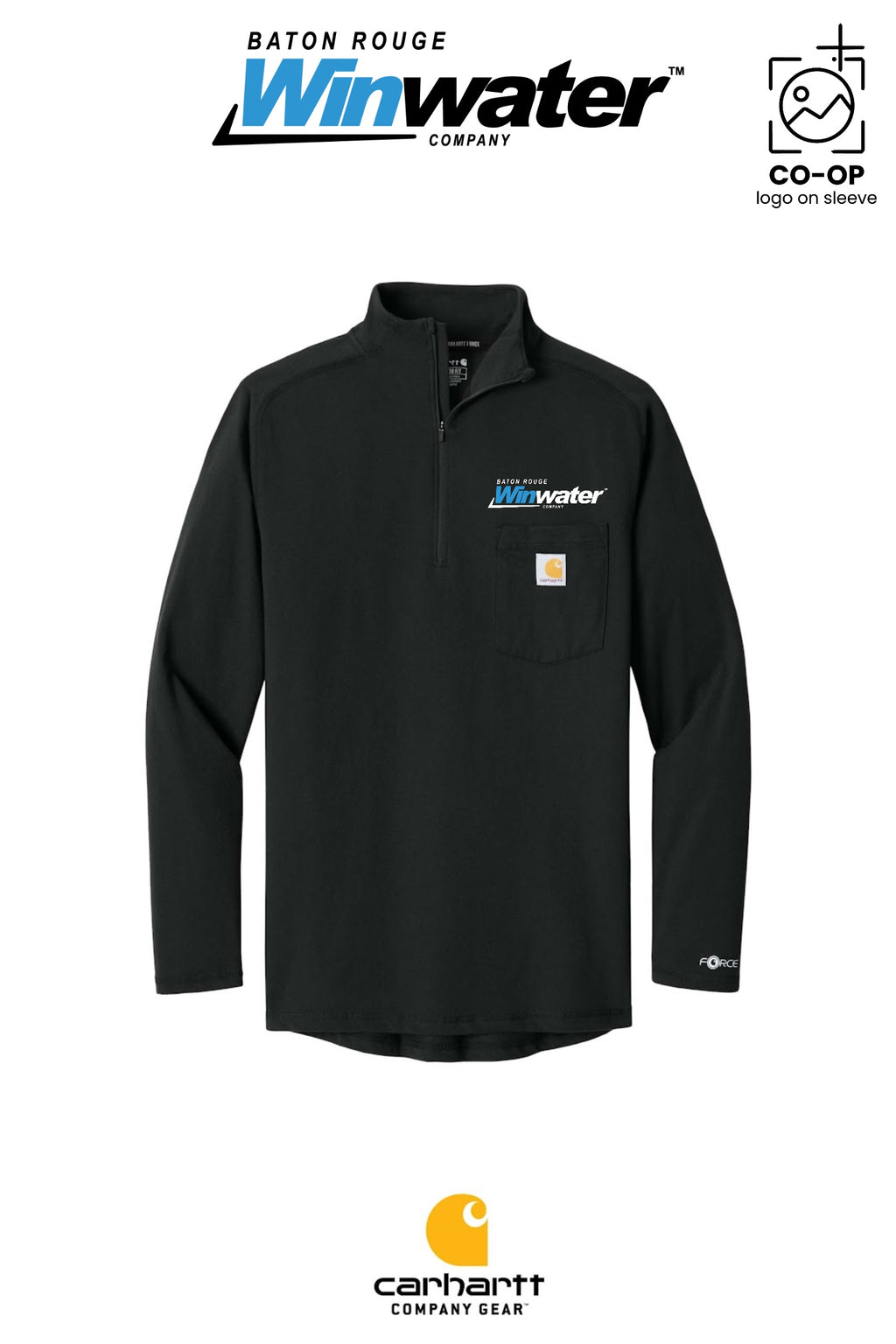 Carhartt Force® 1/4-Zip Long Sleeve T-Shirt - Baton Rouge Winwater