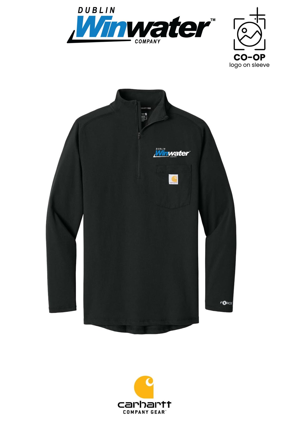 Carhartt Force® 1/4-Zip Long Sleeve T-Shirt - Dublin Winwater