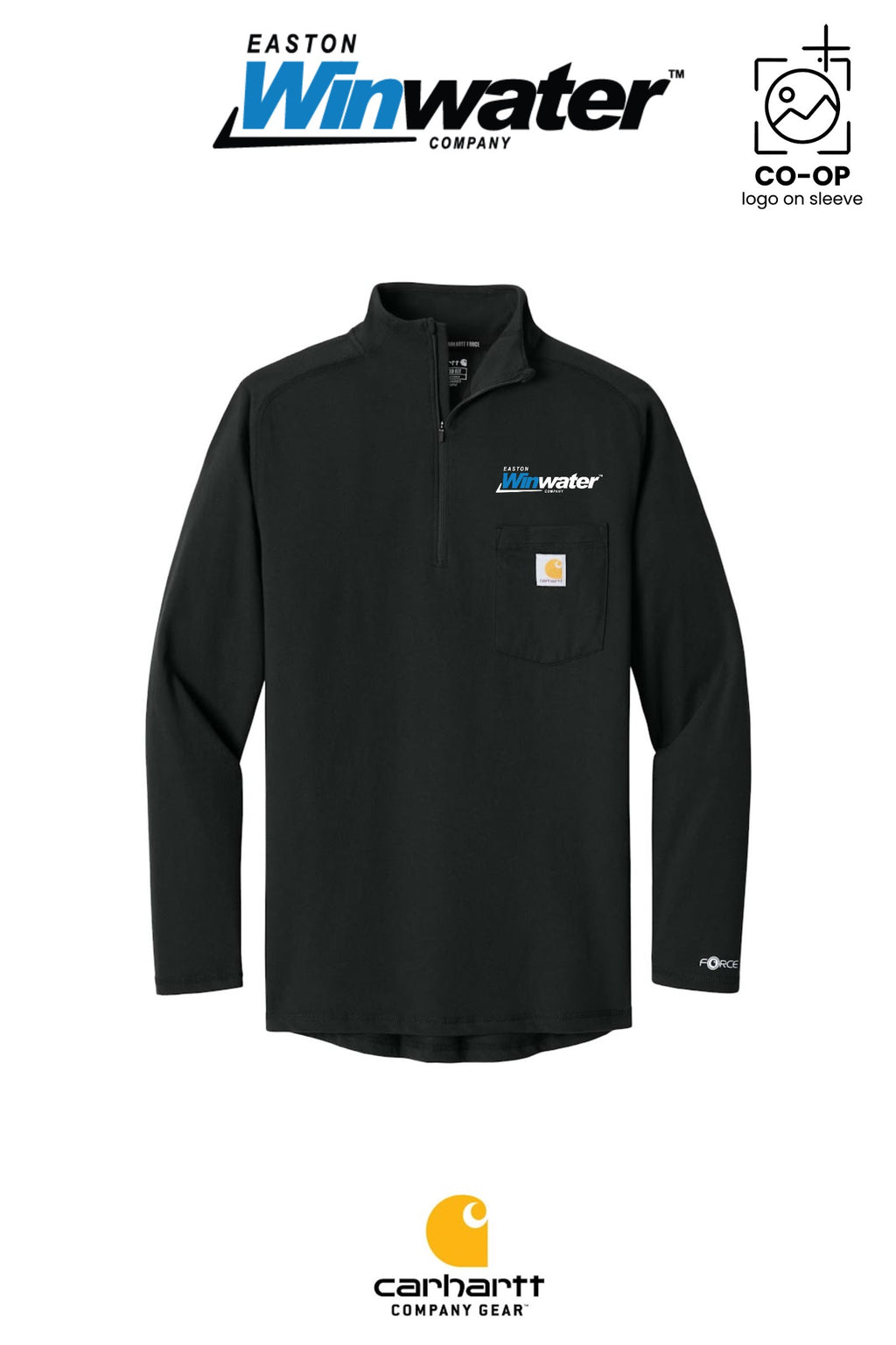 Carhartt Force® 1/4-Zip Long Sleeve T-Shirt - Easton Winwater