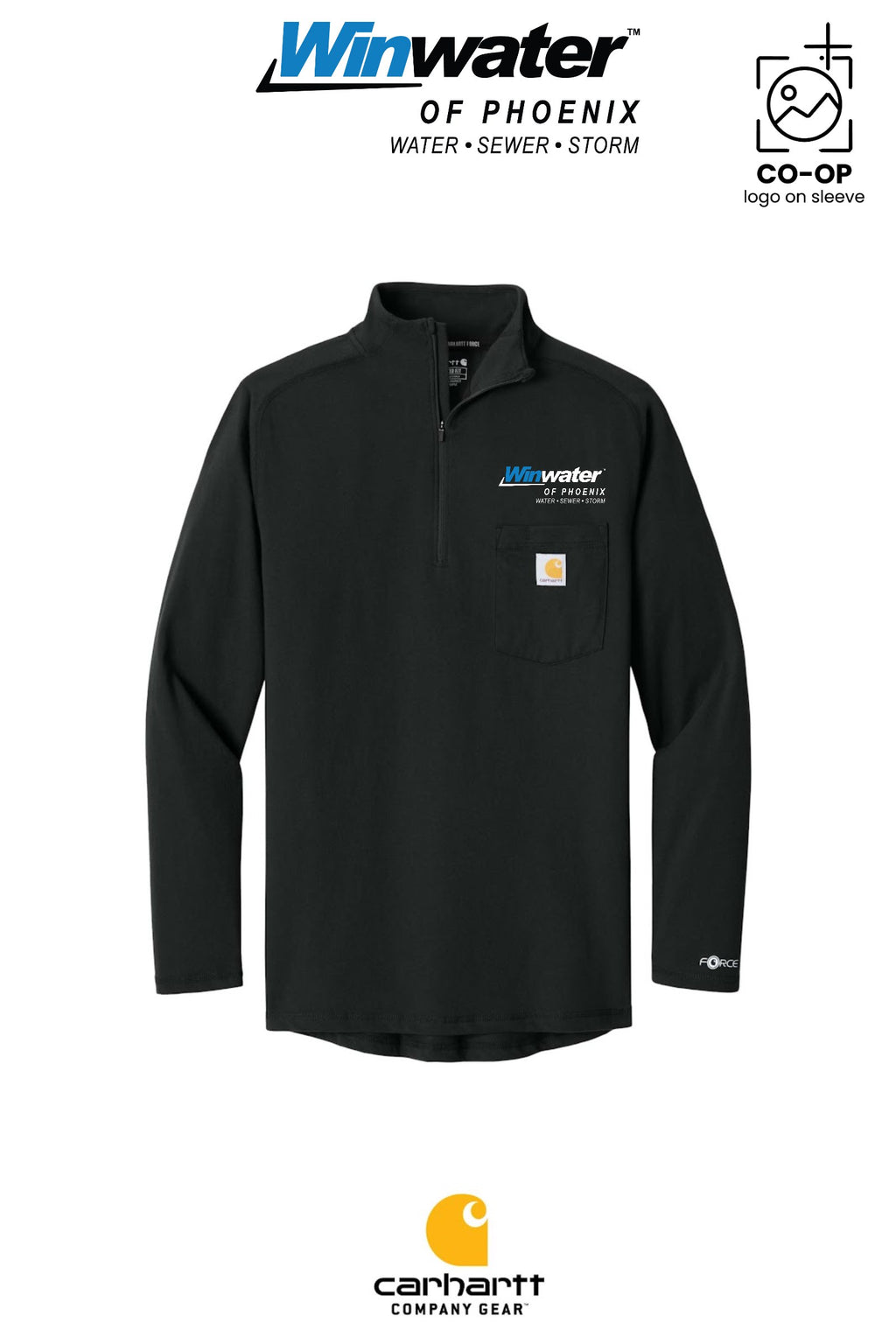 Carhartt Force® 1/4-Zip Long Sleeve T-Shirt - Winwater of Phoenix