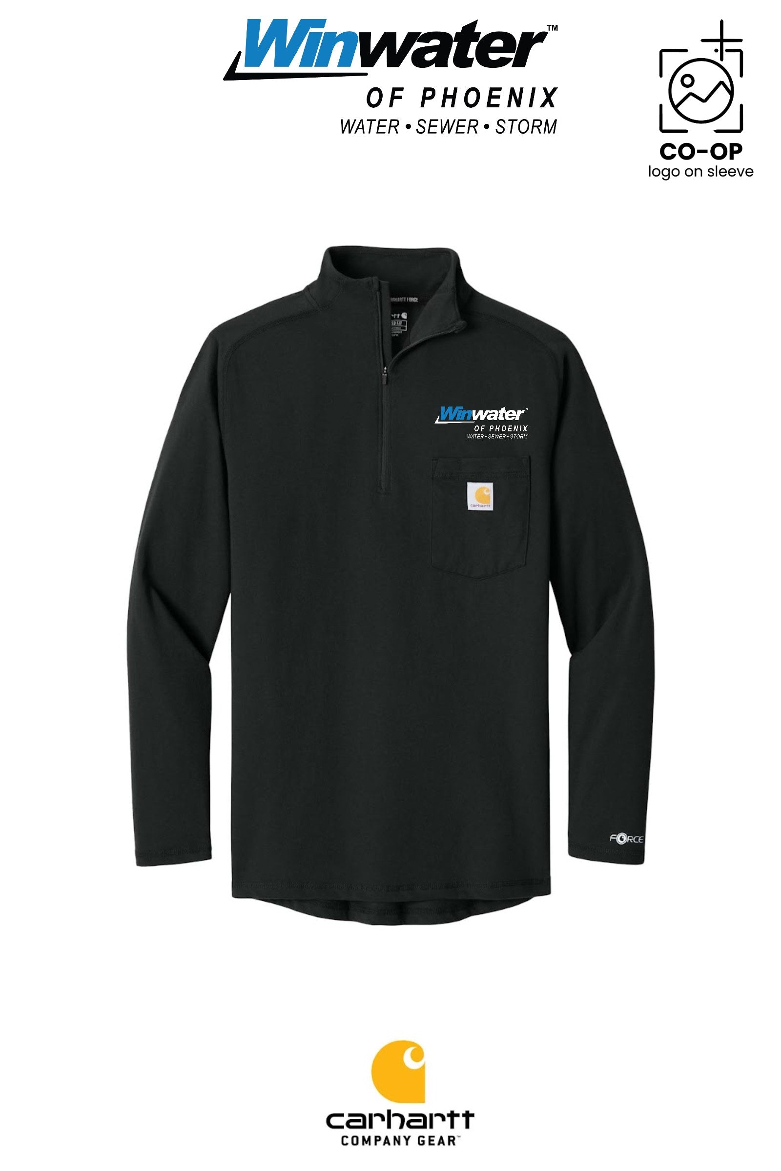 Carhartt Force® 1/4-Zip Long Sleeve T-Shirt - Winwater of Phoenix