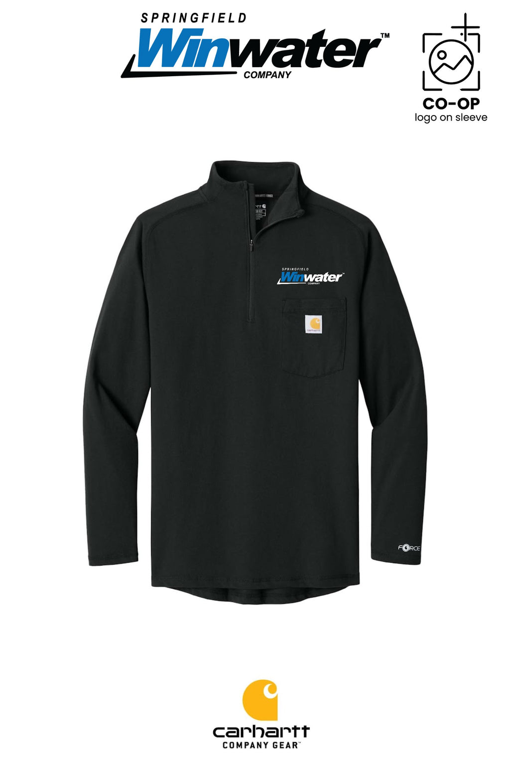 Carhartt Force® 1/4-Zip Long Sleeve T-Shirt - Springfield Winwater