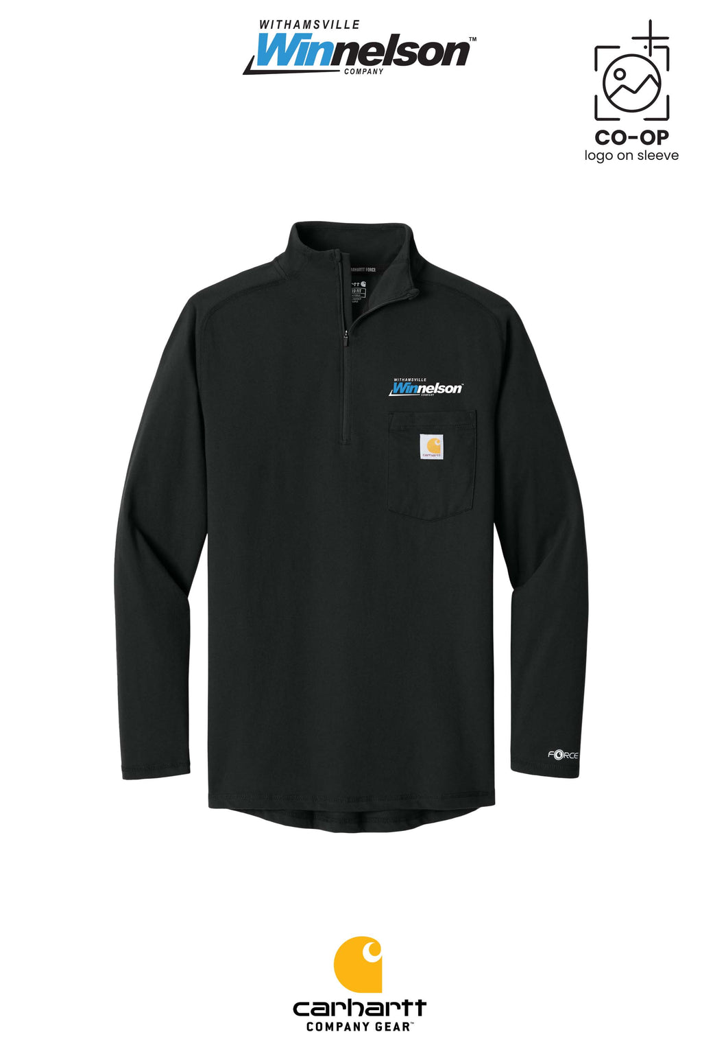 Carhartt Force® 1/4-Zip Long Sleeve T-Shirt - Withamsville Winnelson