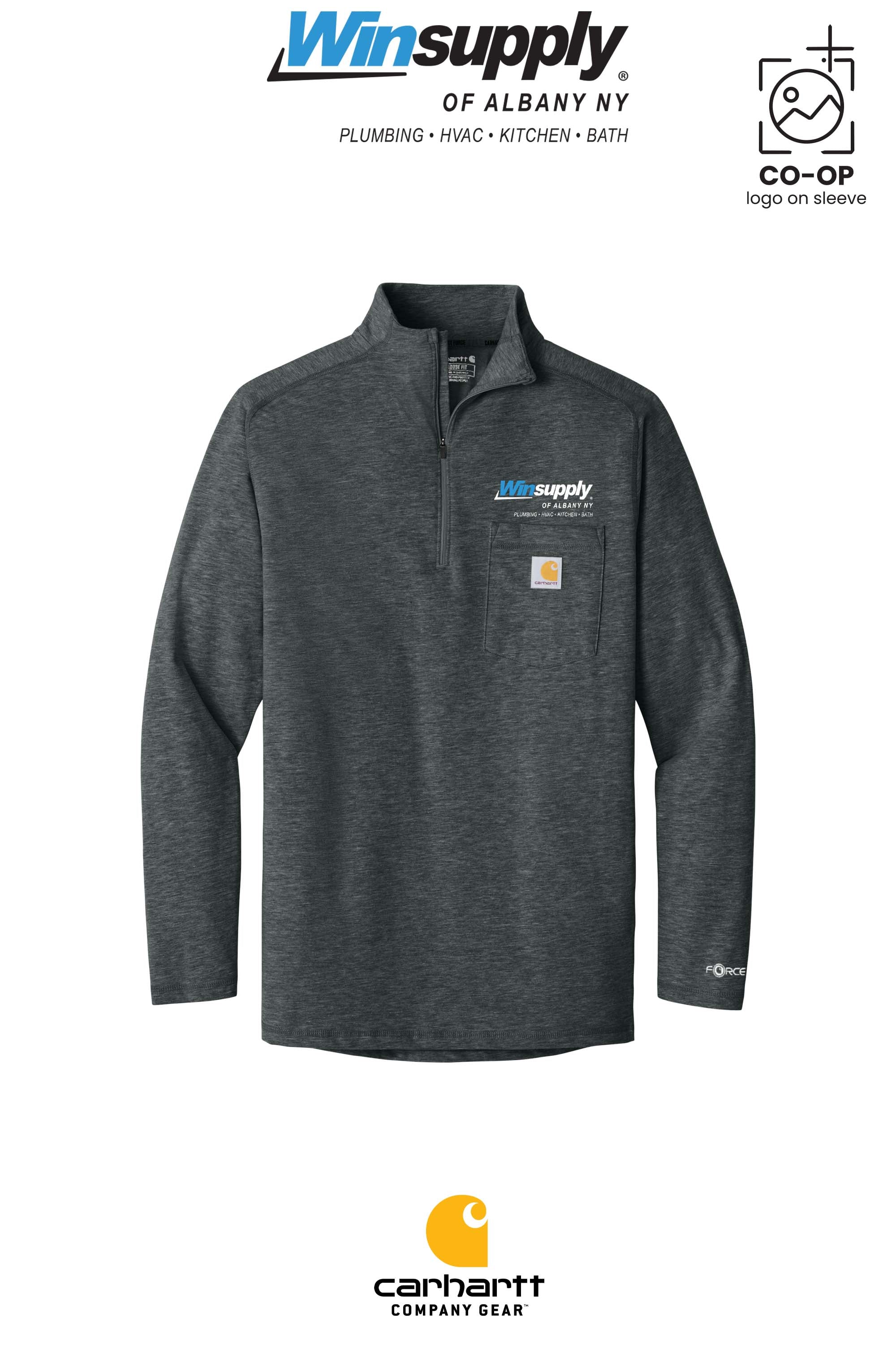 Carhartt Force® 1/4-Zip Long Sleeve T-Shirt - Winsupply of Albany NY