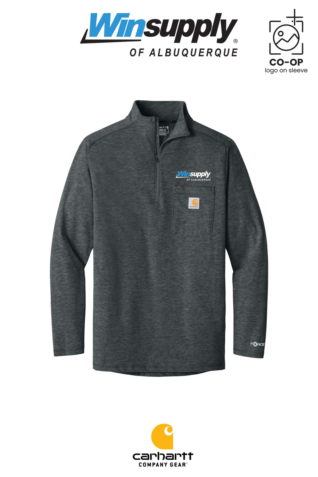 Carhartt Force® 1/4-Zip Long Sleeve T-Shirt - Winsupply of Albuquerque