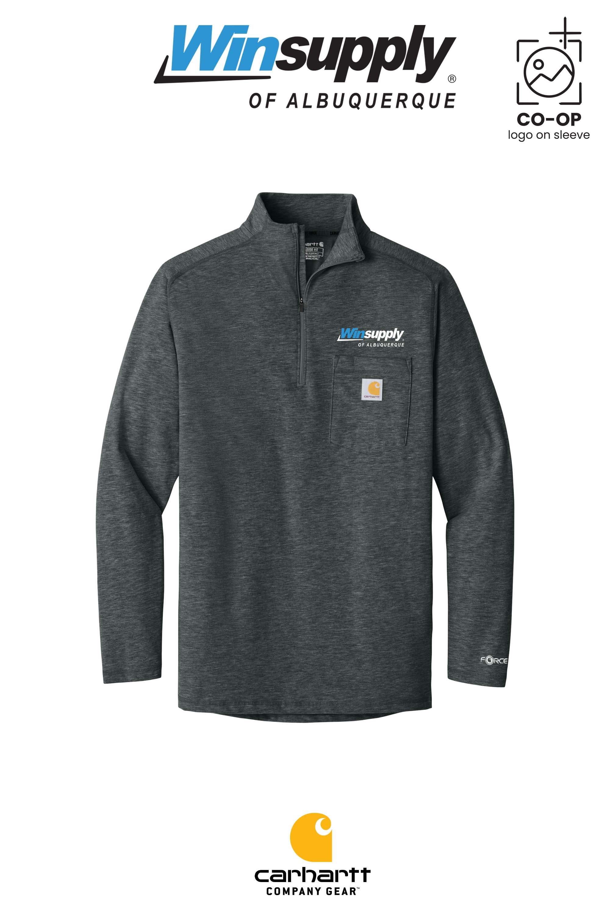 Carhartt Force® 1/4-Zip Long Sleeve T-Shirt - Winsupply of Albuquerque
