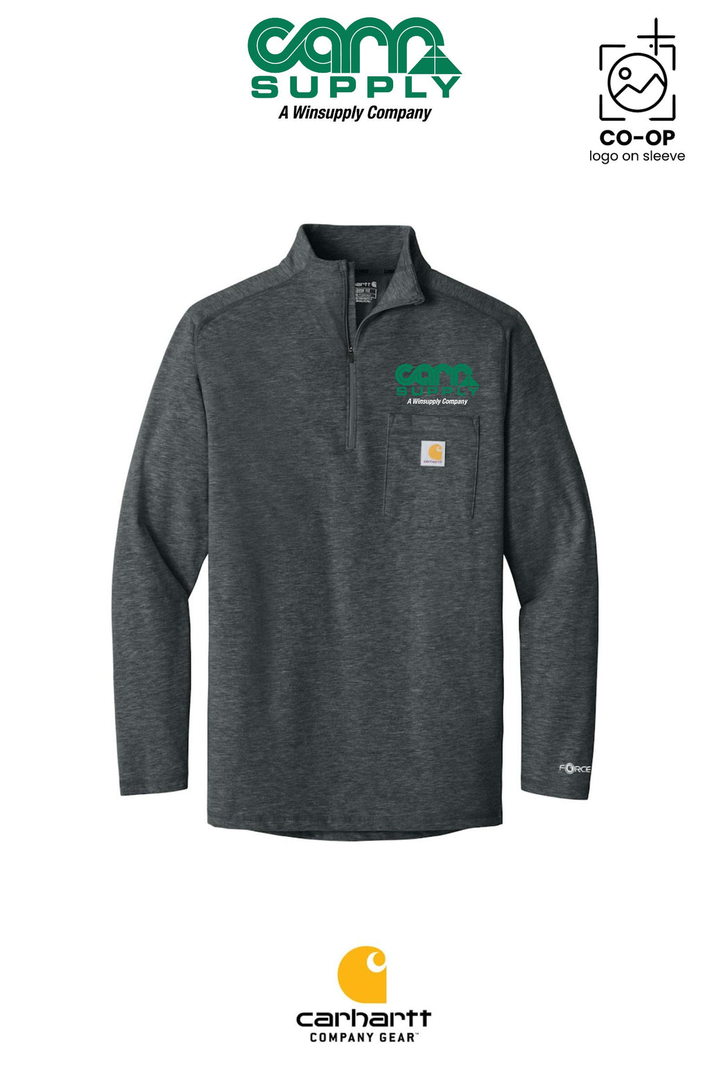 Carhartt Force® 1/4-Zip Long Sleeve T-Shirt - Carr Supply - Lancaster