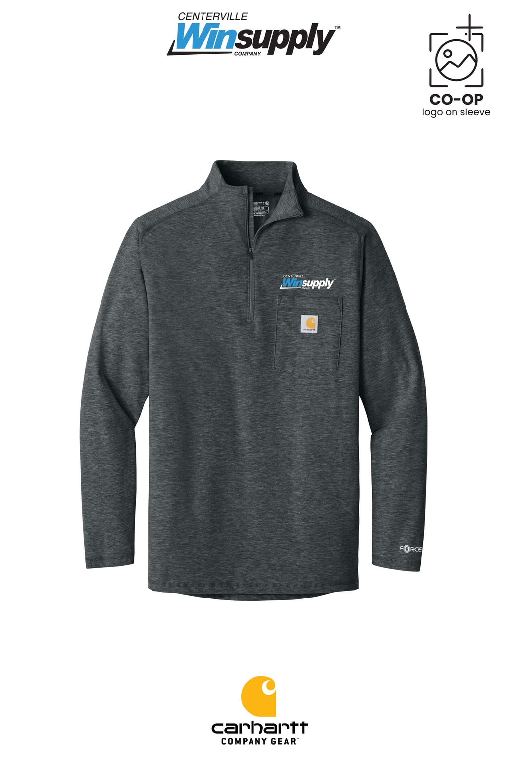 Carhartt Force® 1/4-Zip Long Sleeve T-Shirt - Winsupply Centerville OH