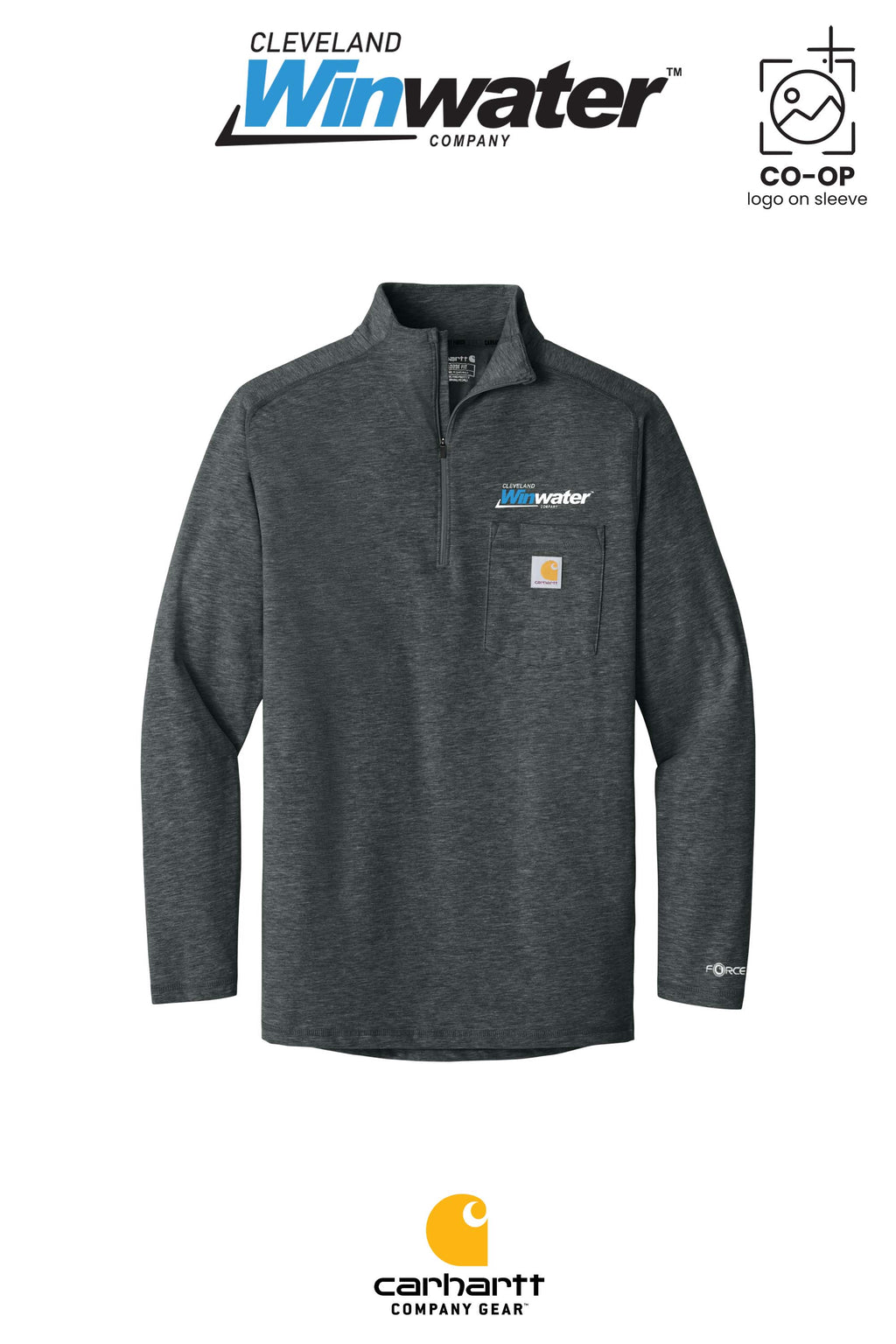 Carhartt Force® 1/4-Zip Long Sleeve T-Shirt - Winwater of Cleveland