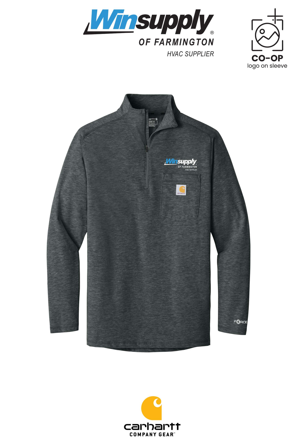 Carhartt Force® 1/4-Zip Long Sleeve T-Shirt - Winsupply of Farmington