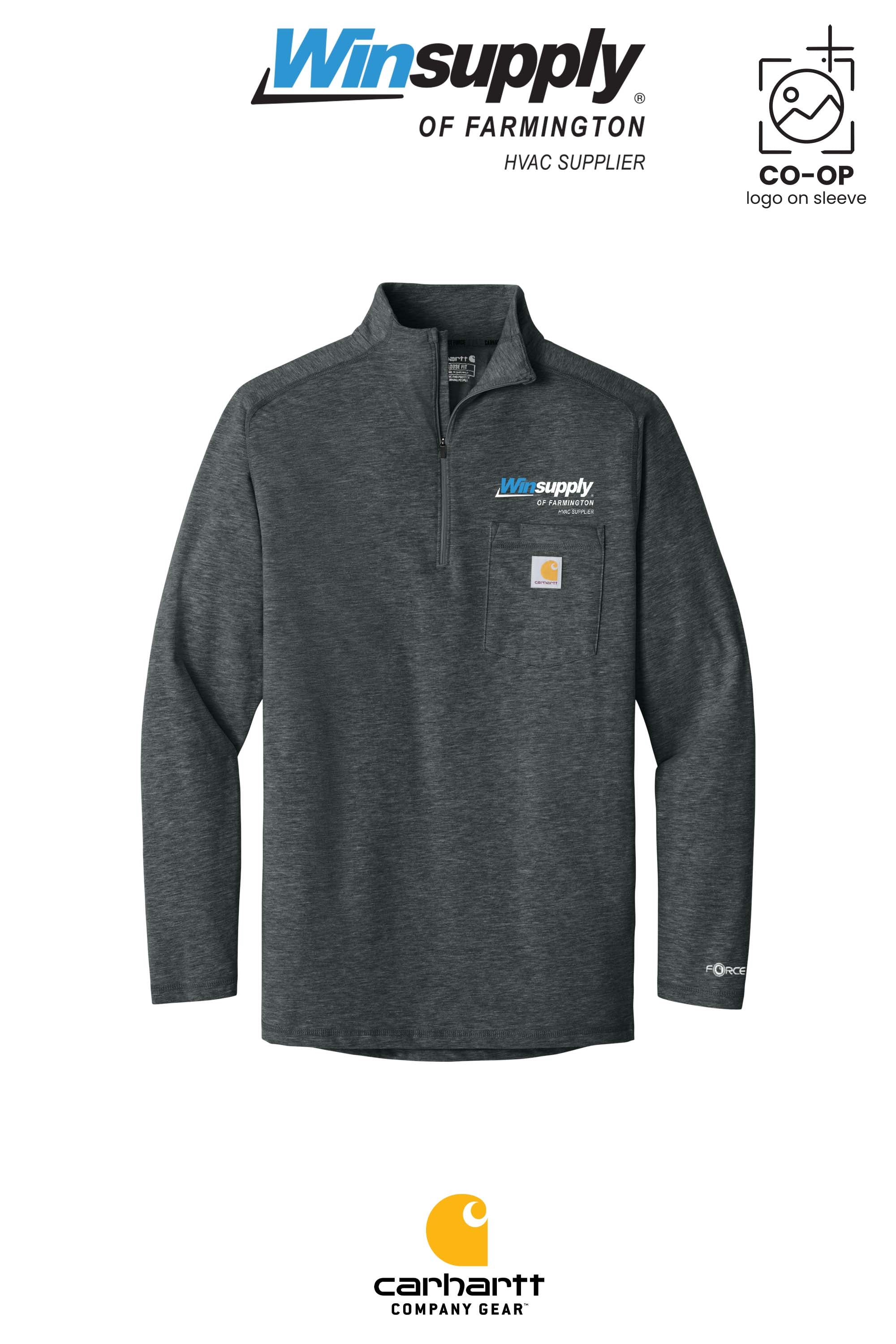 Carhartt Force® 1/4-Zip Long Sleeve T-Shirt - Winsupply of Farmington