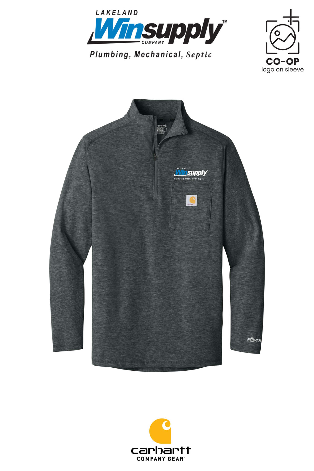 Carhartt Force® 1/4-Zip Long Sleeve T-Shirt - Lakeland Winsupply