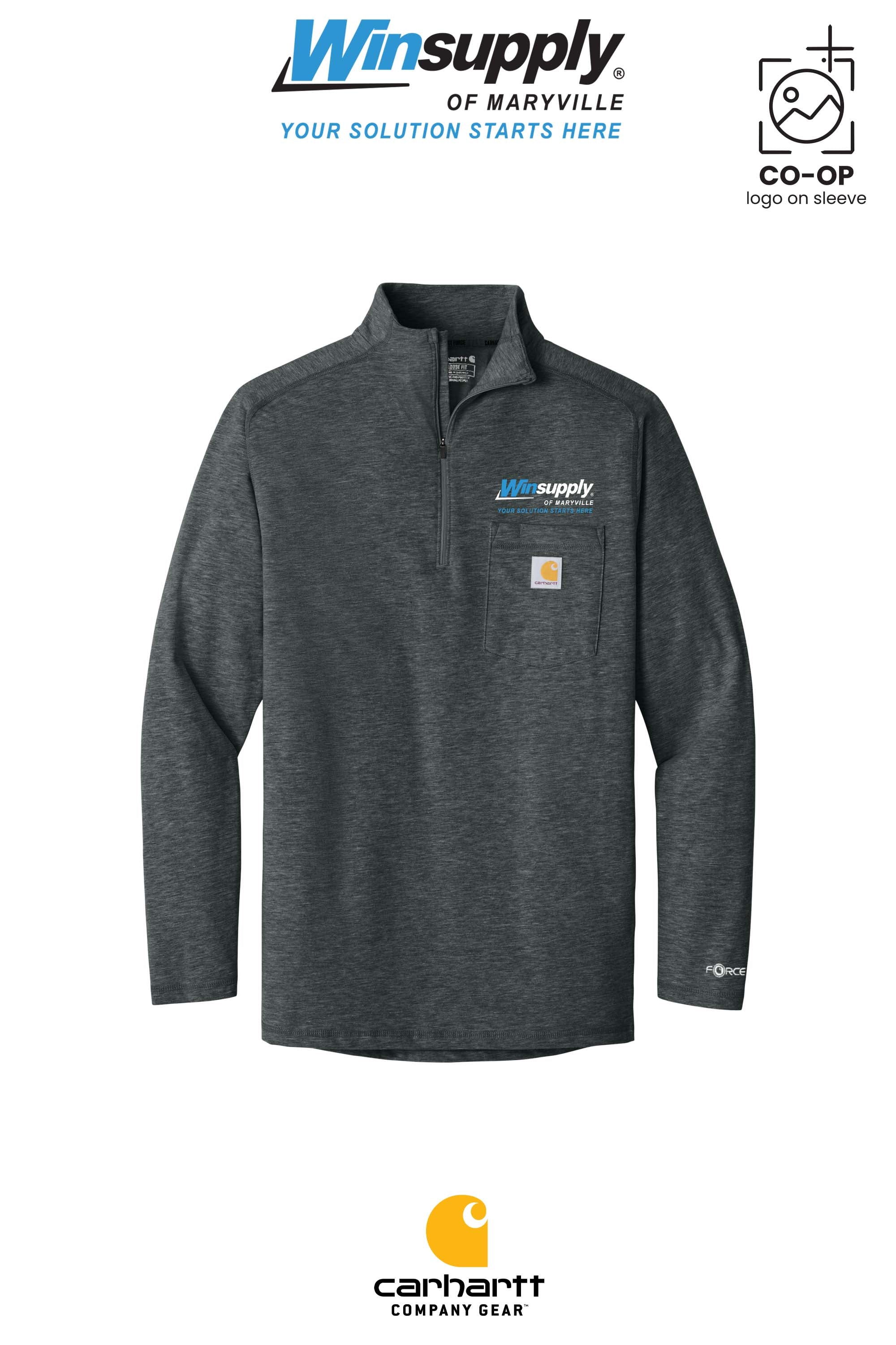 Carhartt Force® 1/4-Zip Long Sleeve T-Shirt - Winsupply of Maryville