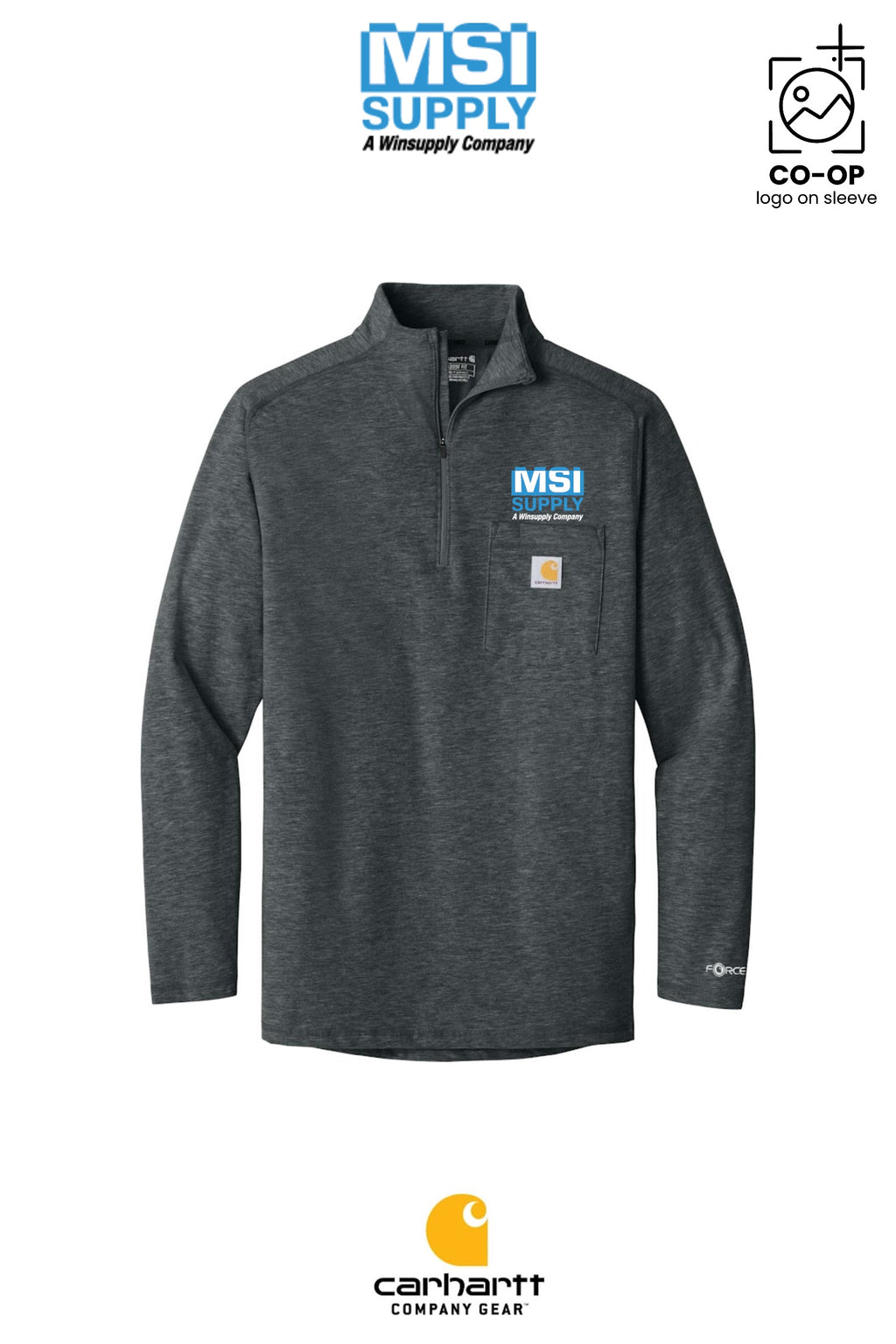 Carhartt Force® 1/4-Zip Long Sleeve T-Shirt - MSI Supply Houston