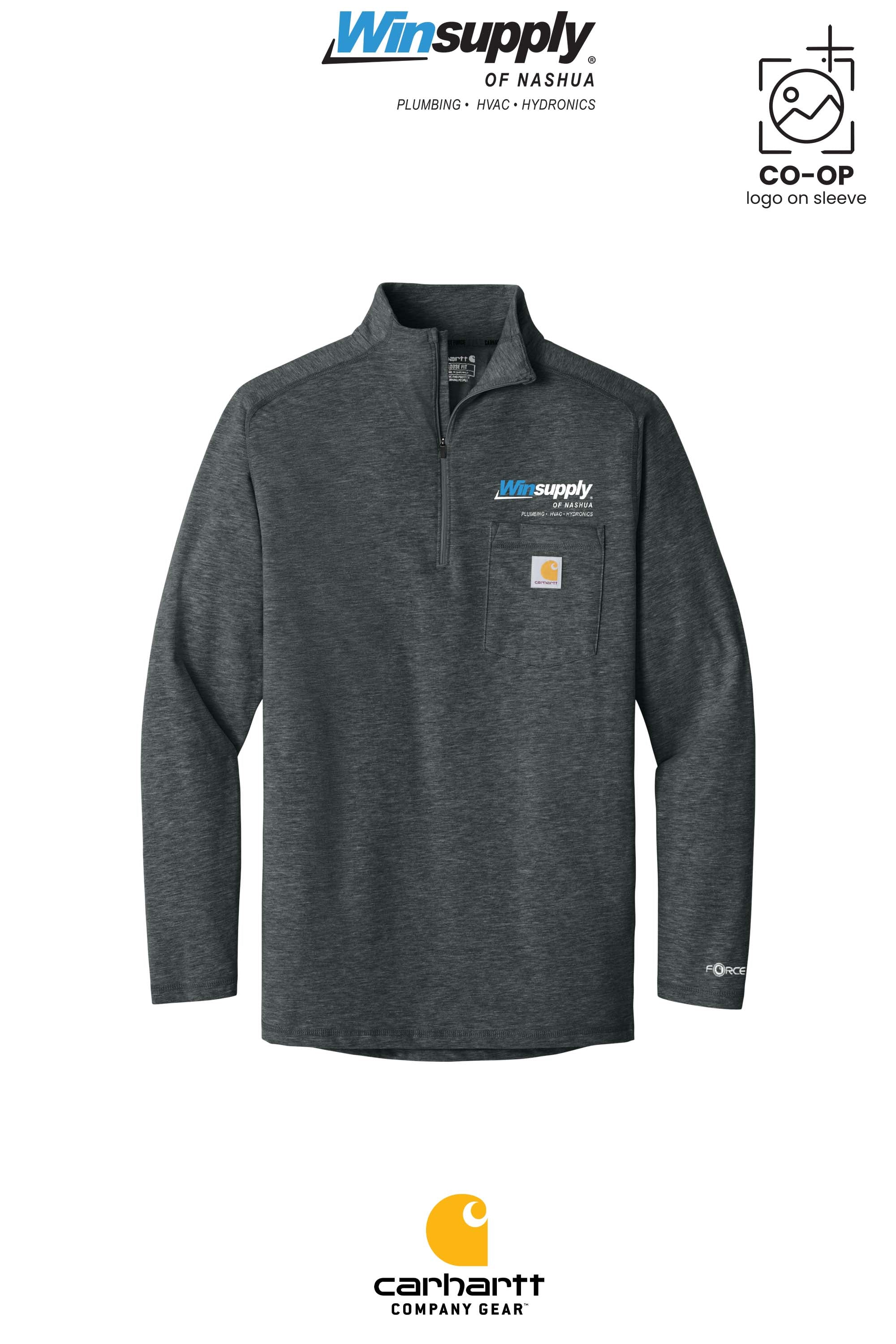 Carhartt Force® 1/4-Zip Long Sleeve T-Shirt - Winsupply of Nashua