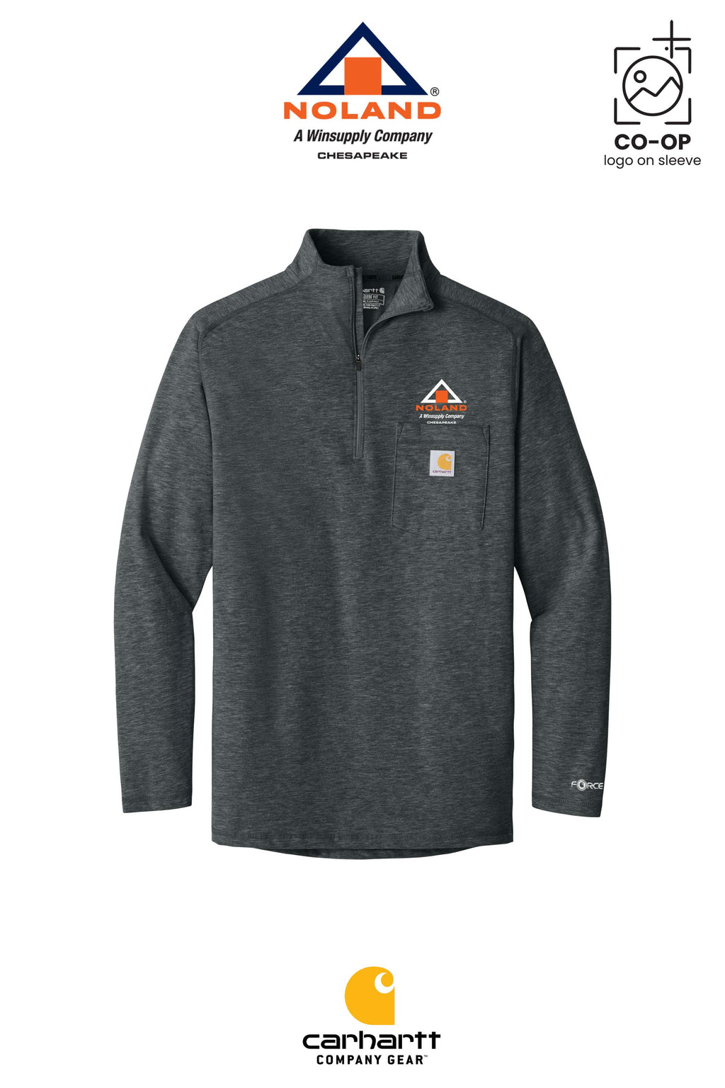 Carhartt Force® 1/4-Zip Long Sleeve T-Shirt - Noland Company Chesapeake