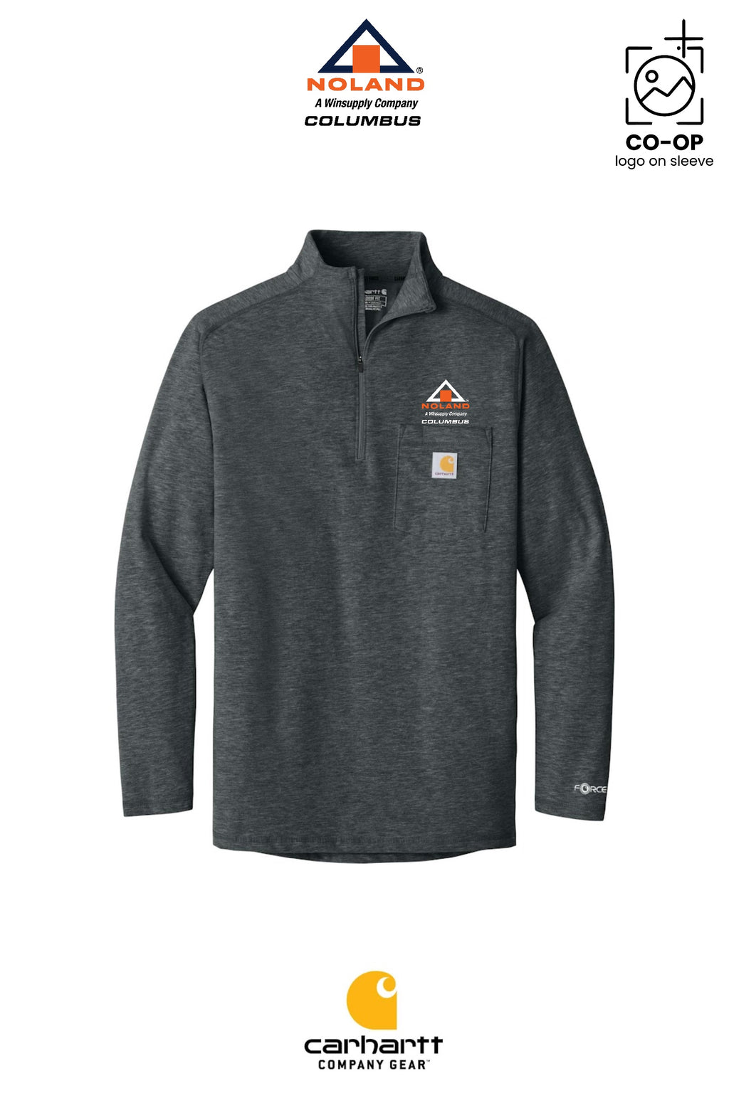Carhartt Force® 1/4-Zip Long Sleeve T-Shirt - Columbus Noland
