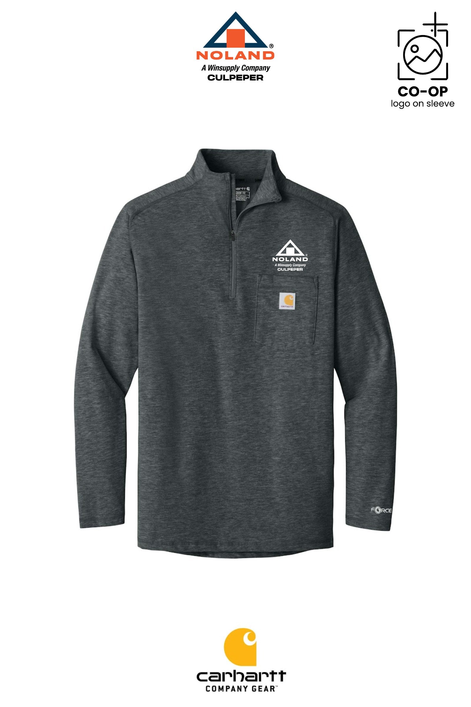 Carhartt Force® 1/4-Zip Long Sleeve T-Shirt - Culpeper Noland