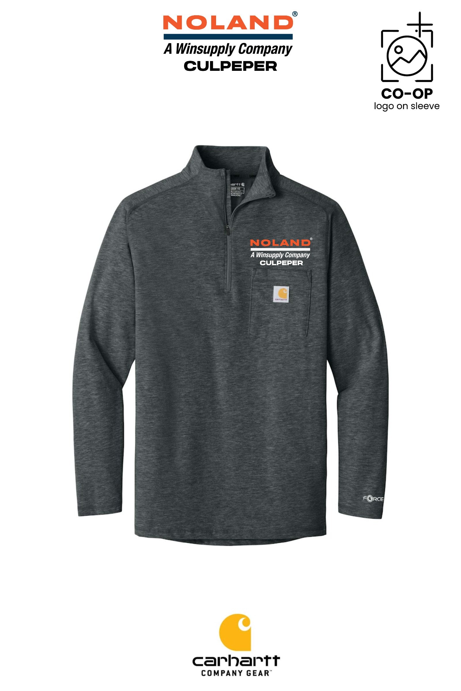 Carhartt Force® 1/4-Zip Long Sleeve T-Shirt - Culpeper Noland