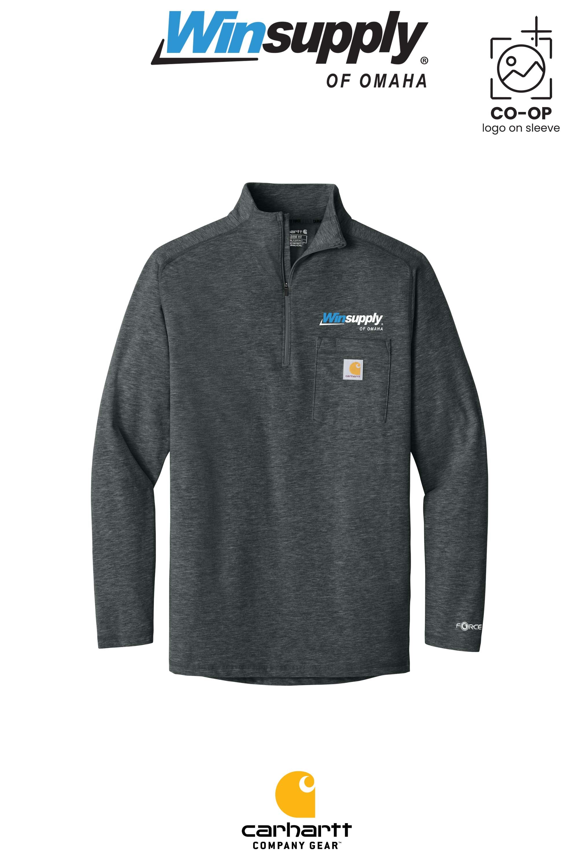 Carhartt Force® 1/4-Zip Long Sleeve T-Shirt - Winsupply of Omaha