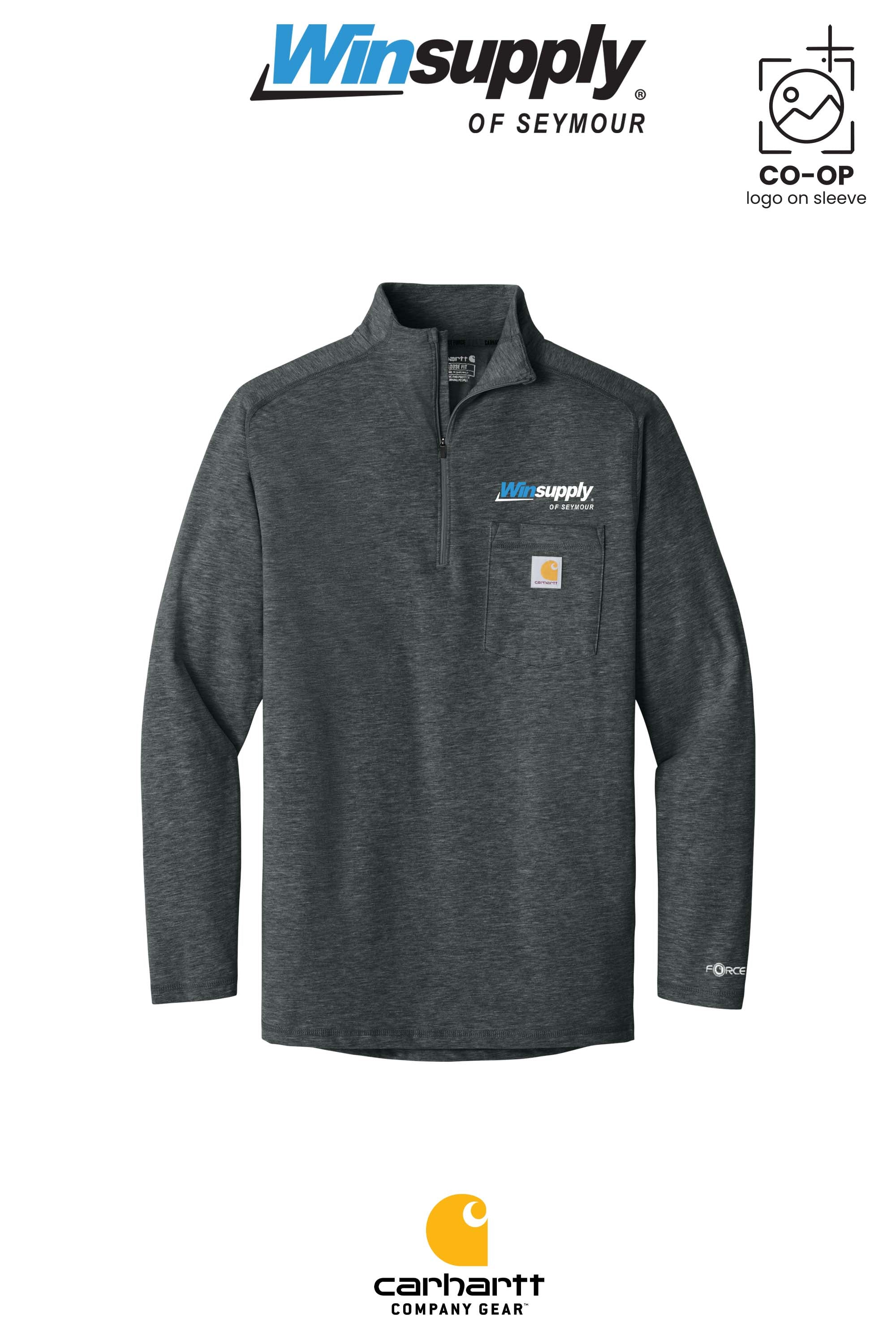 Carhartt Force® 1/4-Zip Long Sleeve T-Shirt - Winsupply of Seymour IN