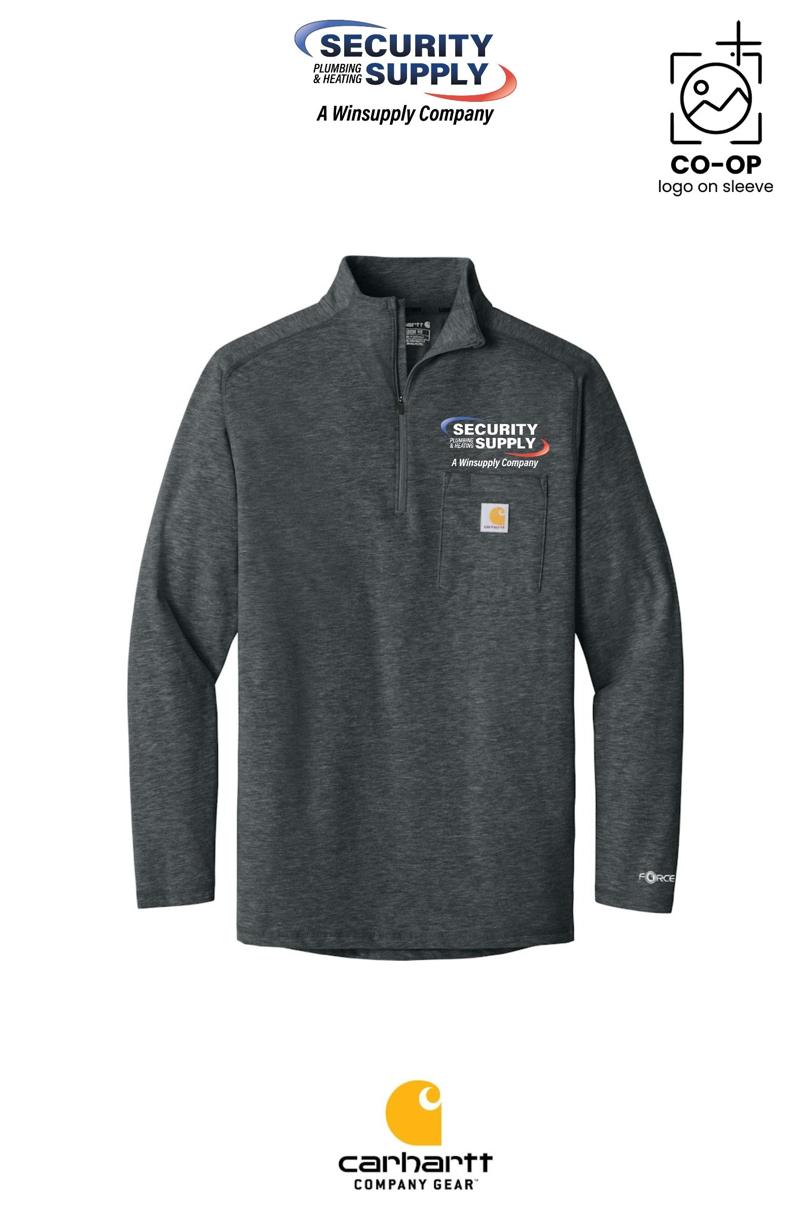 Carhartt Force® 1/4-Zip Long Sleeve T-Shirt - SPHS Watertown