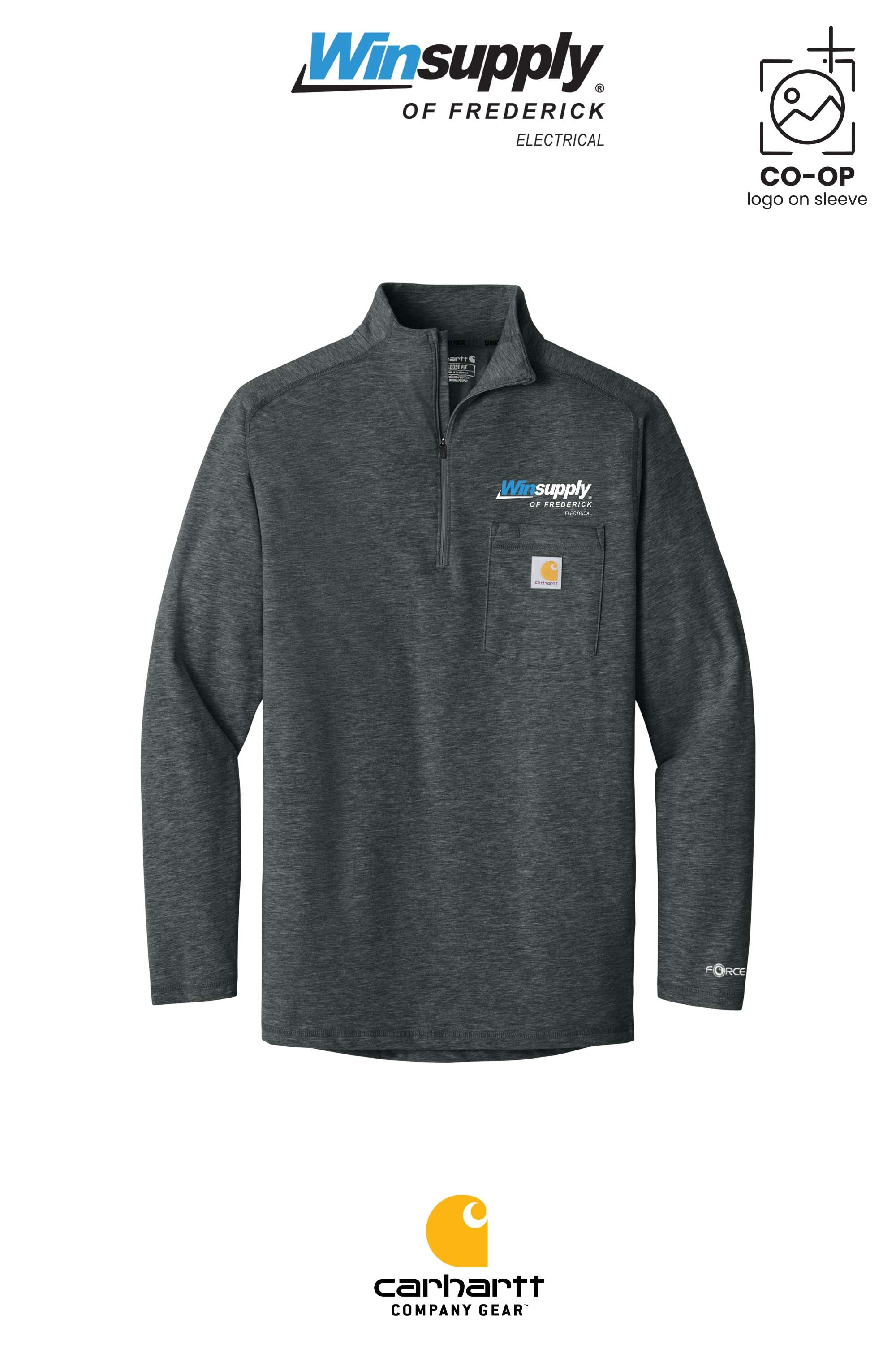 Carhartt Force® 1/4-Zip Long Sleeve T-Shirt - Winsupply of Frederick