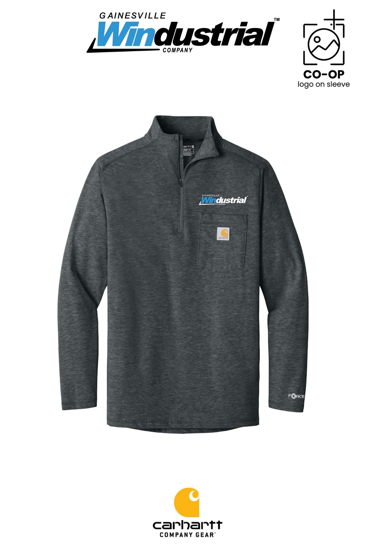 Carhartt Force® 1/4-Zip Long Sleeve T-Shirt - Gainesville Windustrial