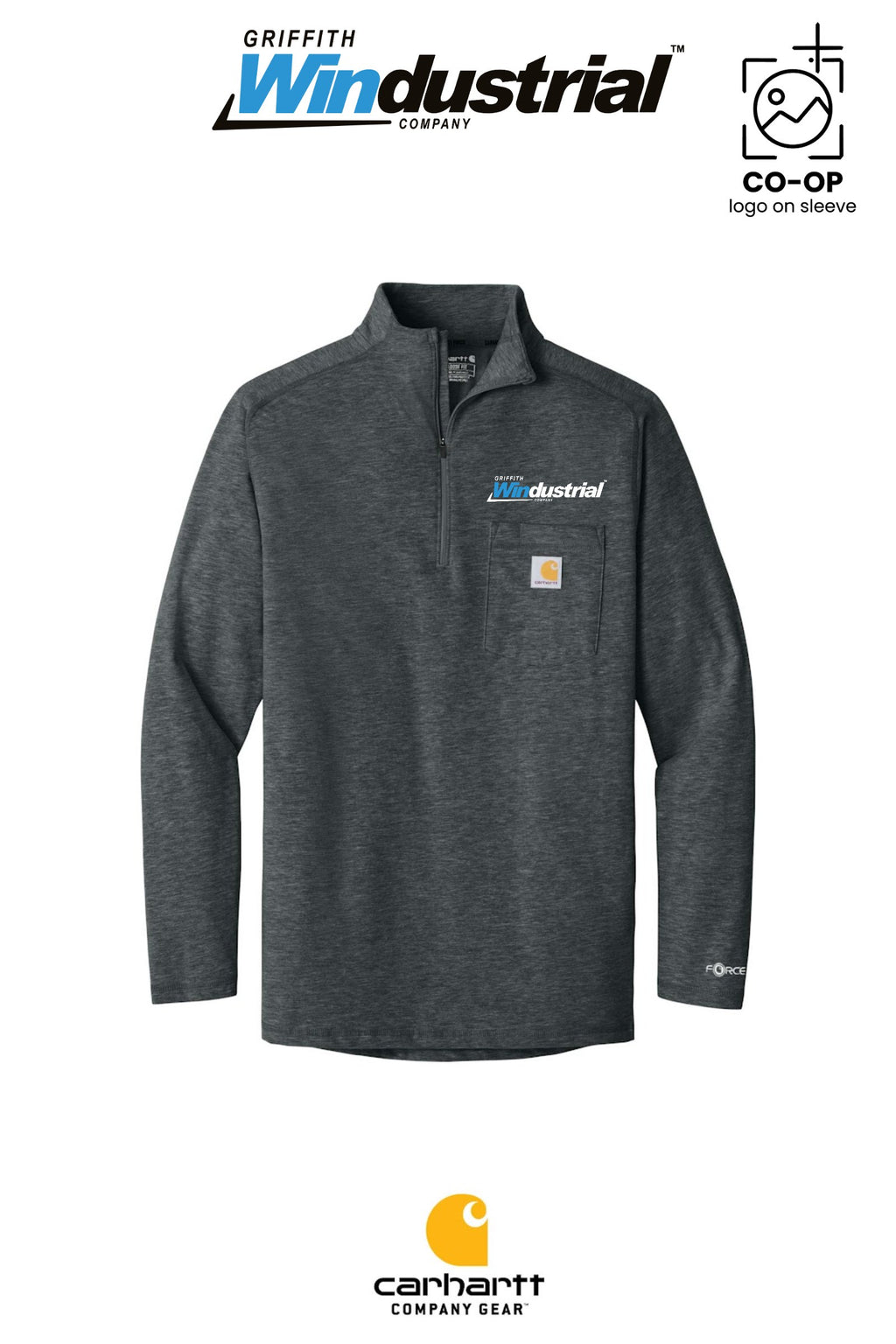 Carhartt Force® 1/4-Zip Long Sleeve T-Shirt - Griffith Windustrial