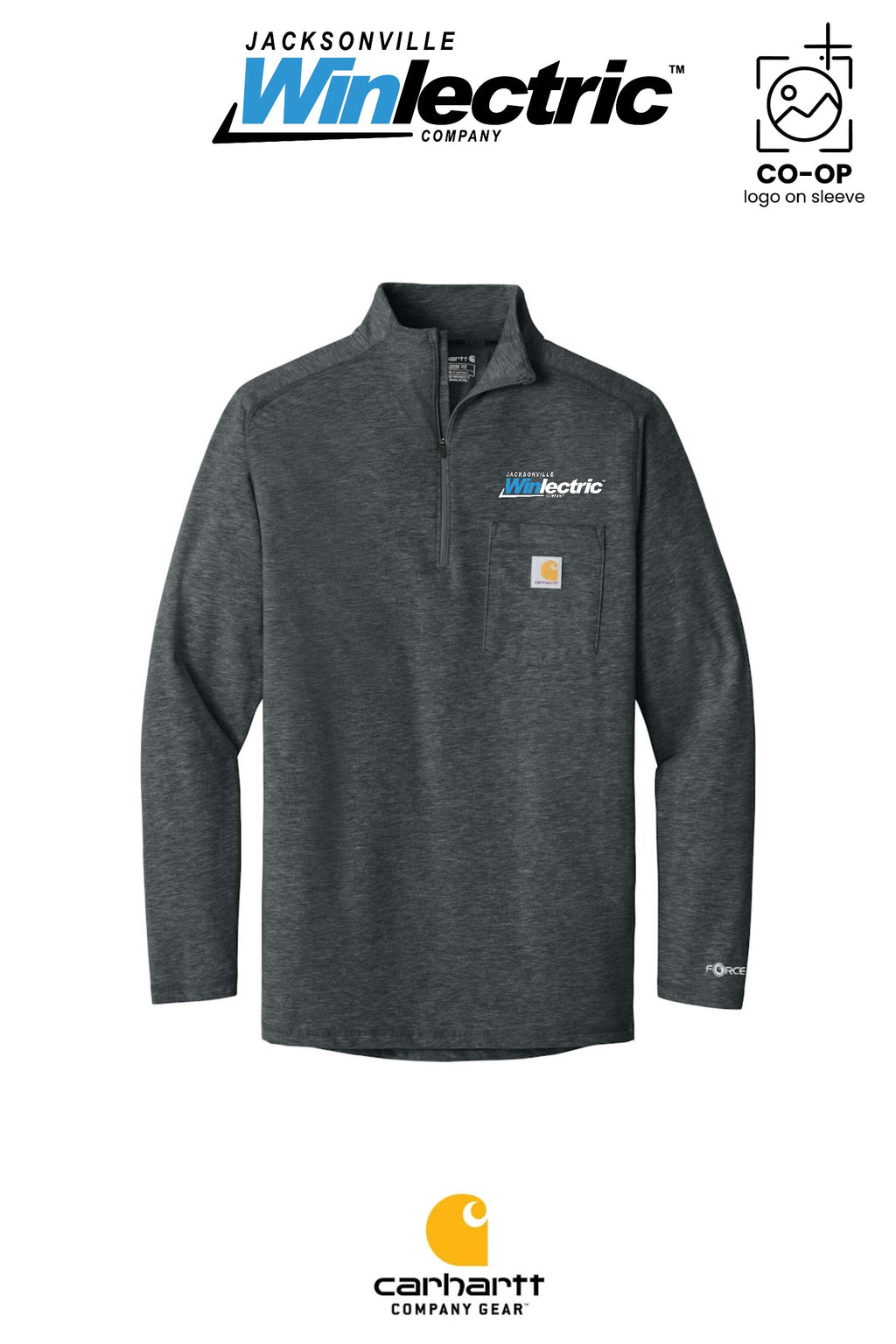 Carhartt Force® 1/4-Zip Long Sleeve T-Shirt - Jacksonville Winlectric