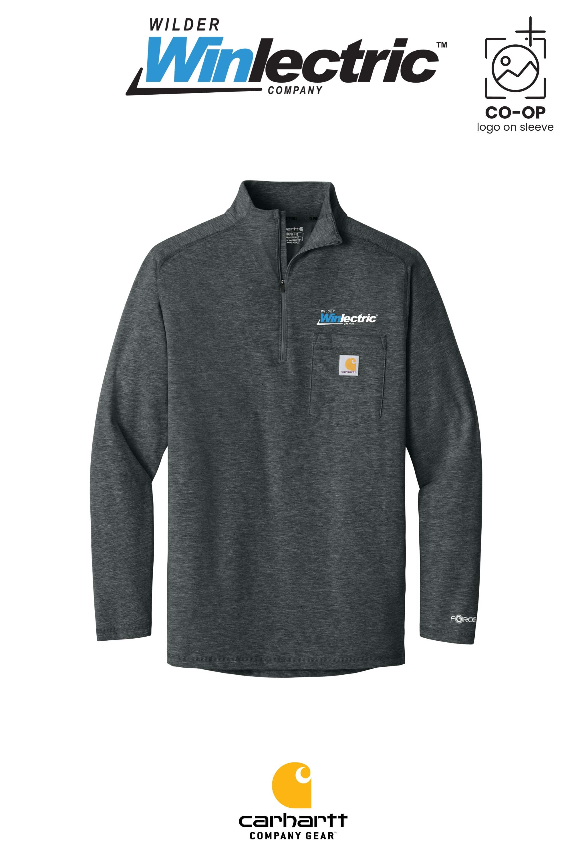 Carhartt Force® 1/4-Zip Long Sleeve T-Shirt - Wilder Winlectric