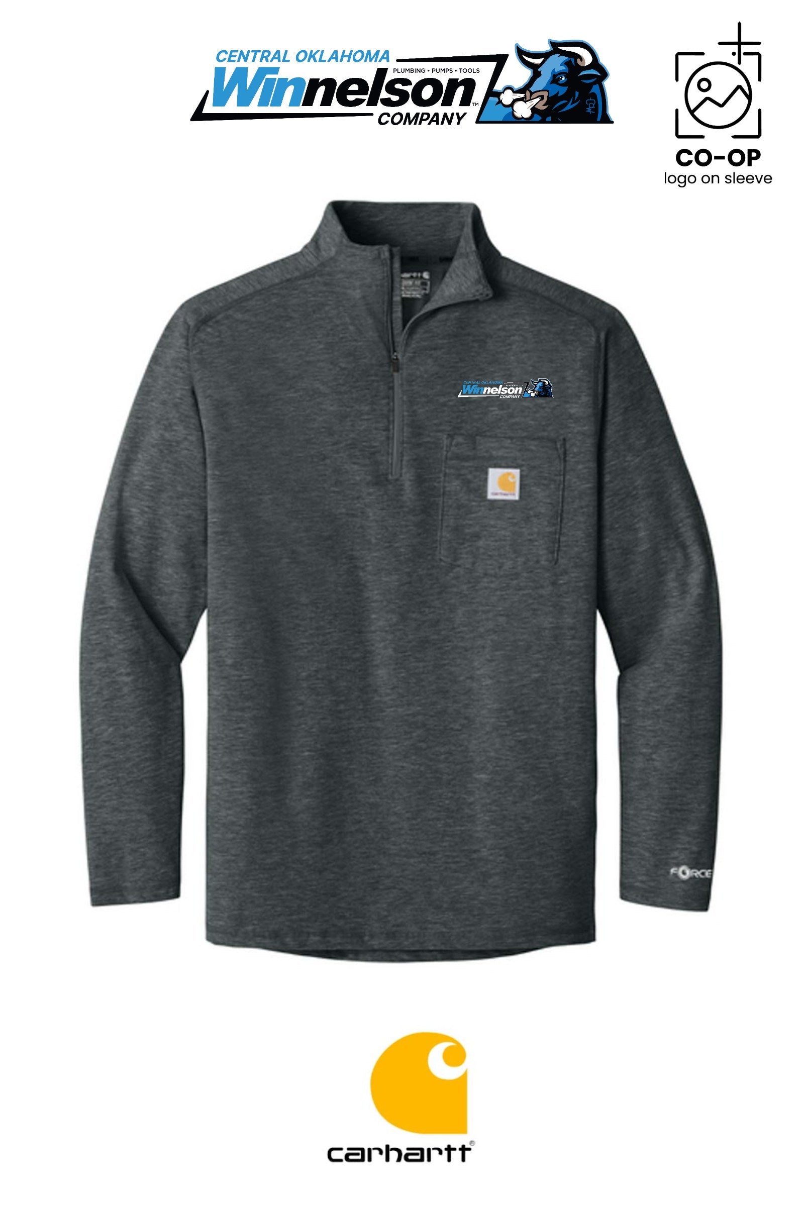Carhartt Force® 1/4-Zip Long Sleeve T-Shirt - Winnelson Central Oklahoma