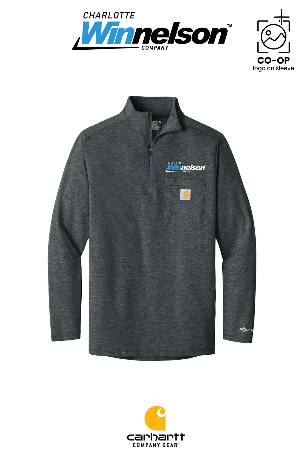 Carhartt Force® 1/4-Zip Long Sleeve T-Shirt - Charlotte Winnelson