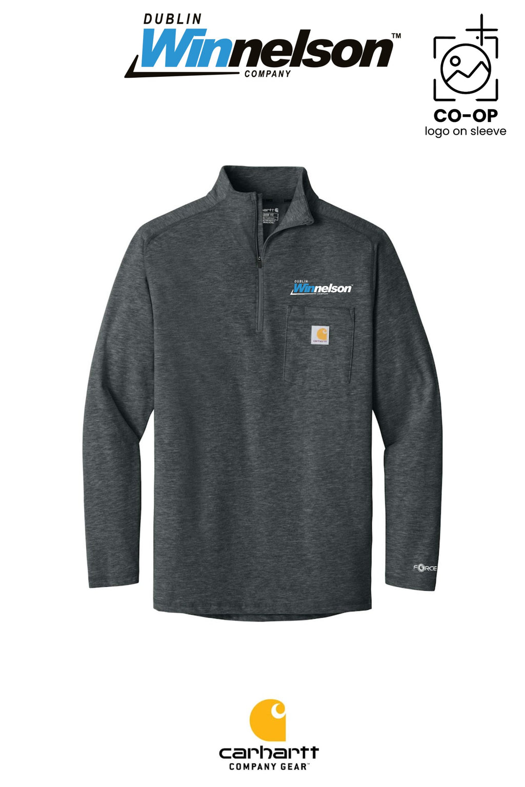 Carhartt Force® 1/4-Zip Long Sleeve T-Shirt - Dublin Winnelson