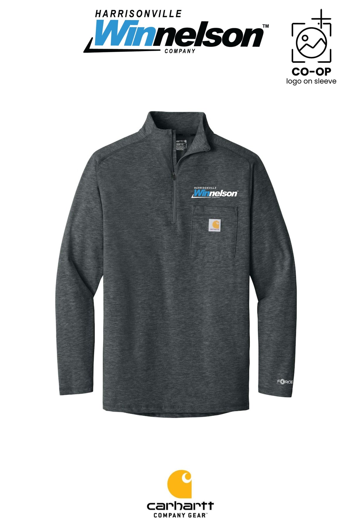 Carhartt Force® 1/4-Zip Long Sleeve T-Shirt - Harrisonville Winnelson