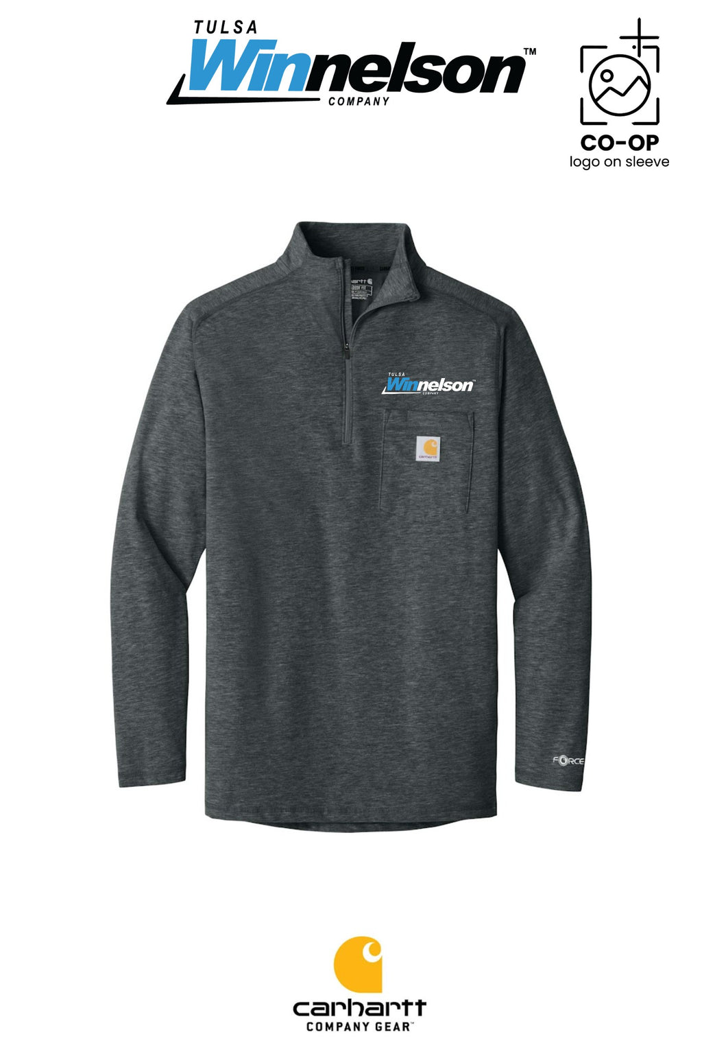 Carhartt Force® 1/4-Zip Long Sleeve T-Shirt - Tulsa Winnelson