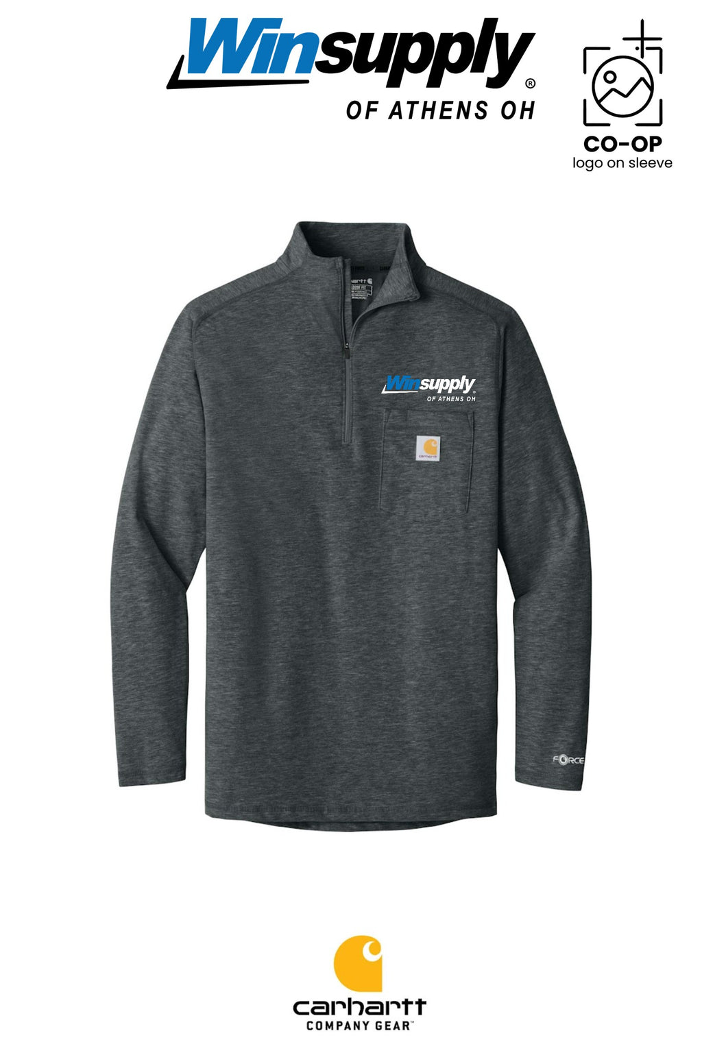 Carhartt Force® 1/4-Zip Long Sleeve T-Shirt - Winsupply of Athens OH