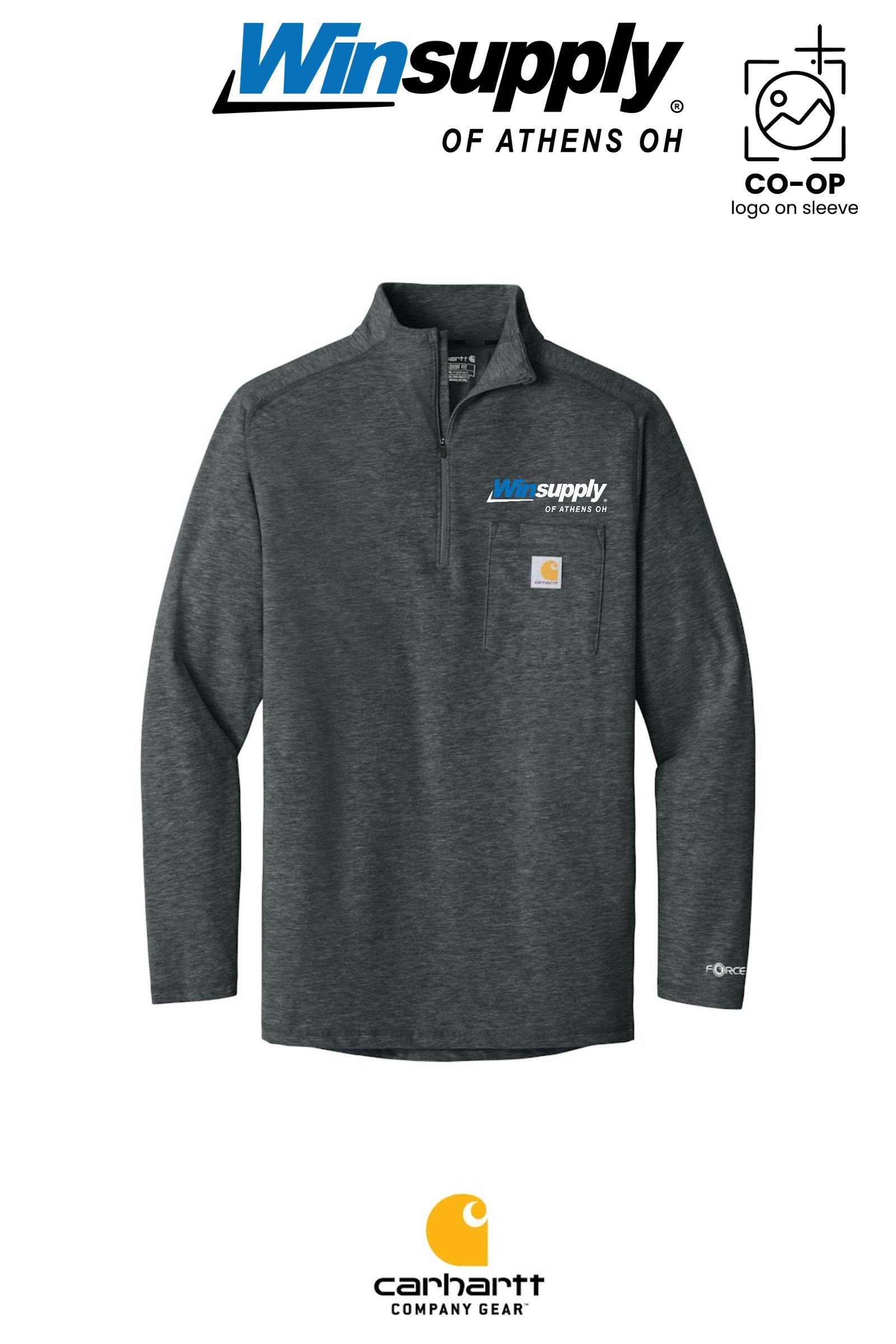 Carhartt Force® 1/4-Zip Long Sleeve T-Shirt - Winsupply of Athens OH