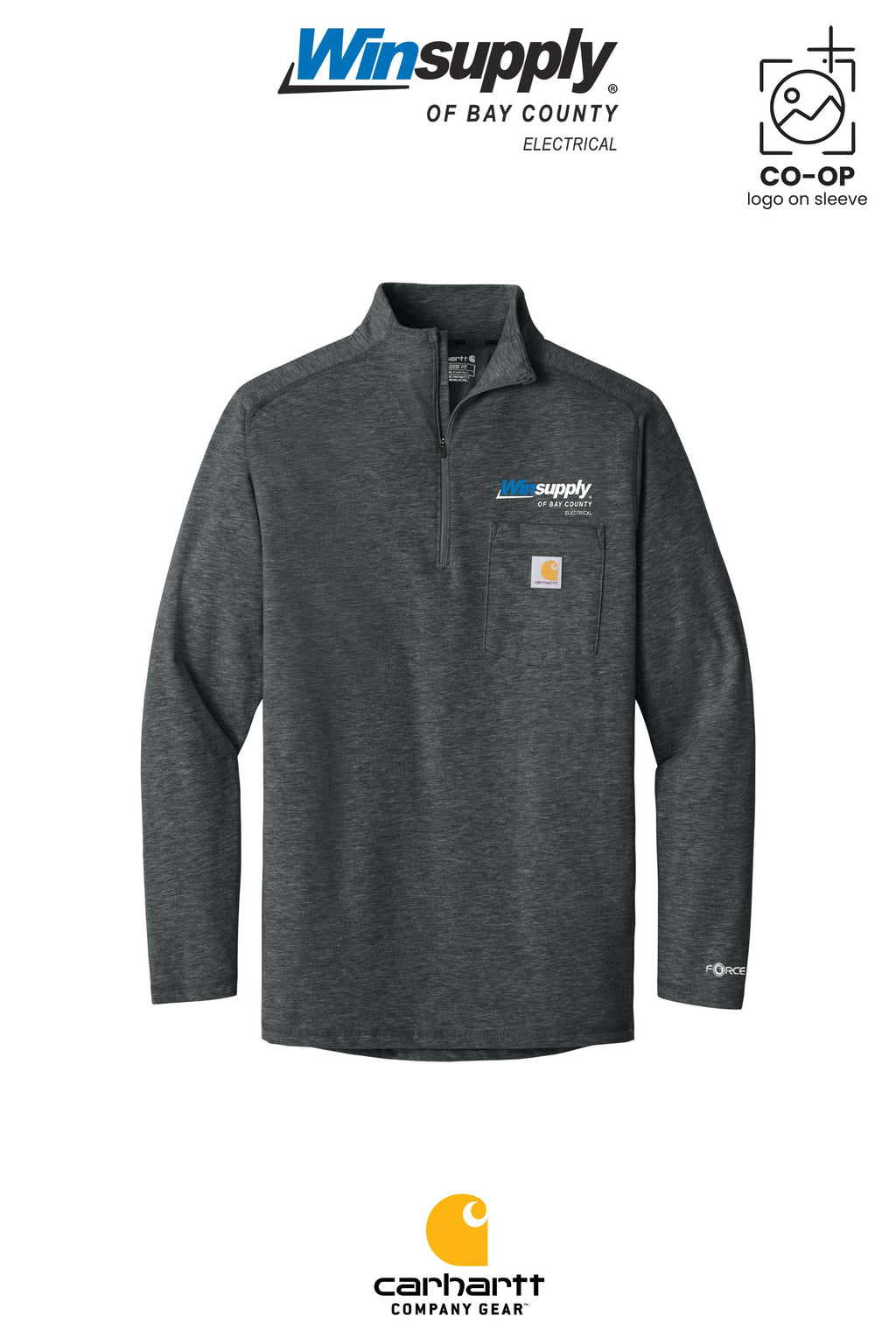 Carhartt Force® 1/4-Zip Long Sleeve T-Shirt - Winsupply Bay County FL